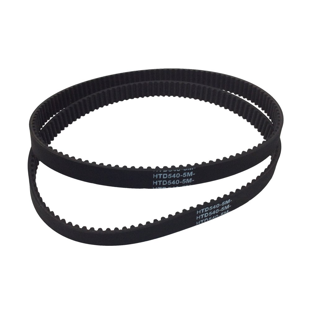 2Pcs HTD 5M Rubber Timing Belts - 265mm Length, 53 Teeth, 15mm Width, Closed-Loop Design for Industrial Machinery, 3D Printers, CNC Machines and Power Transmission Systems