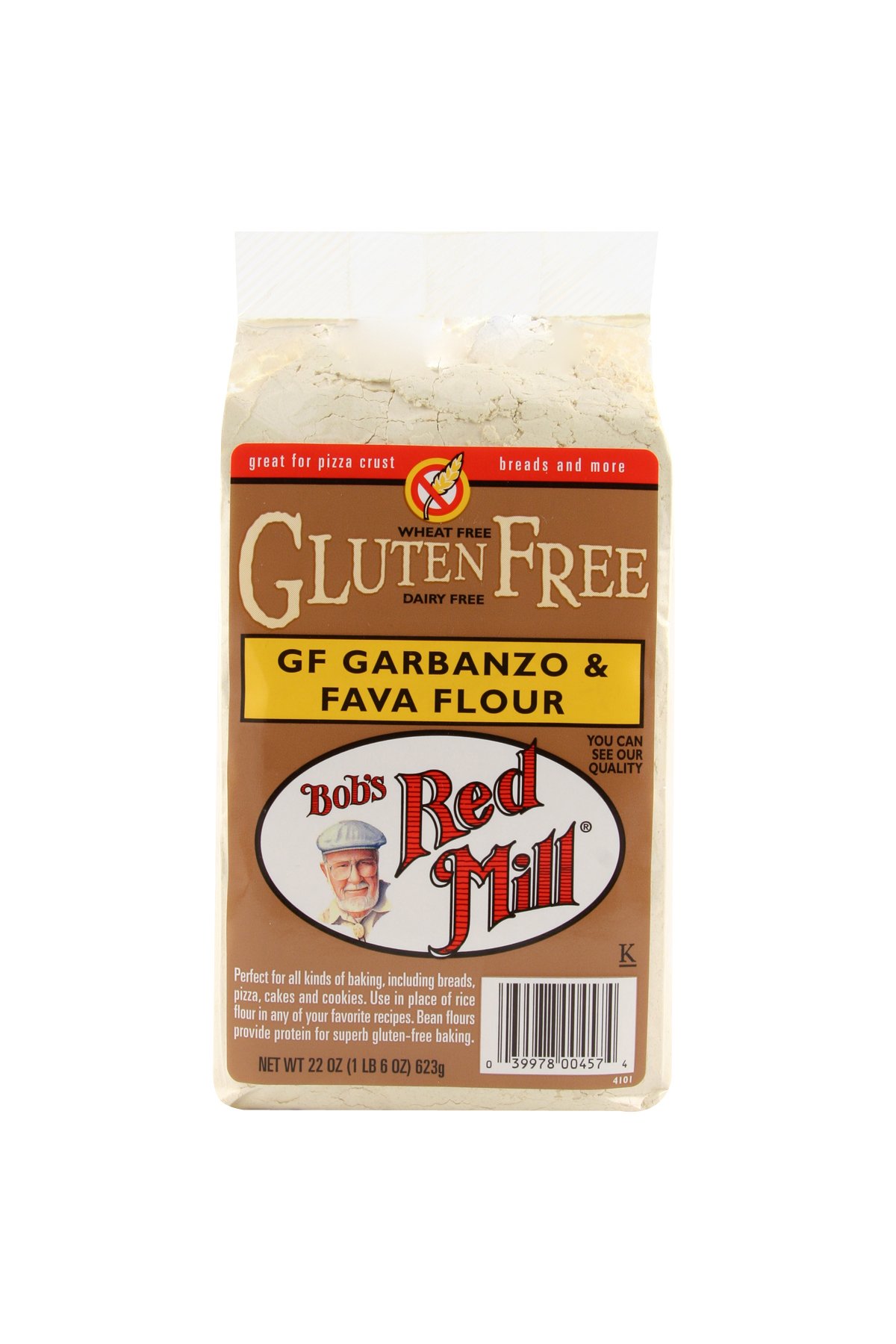 Bob's Red Mill Garbanzo Fava Flour - Gluten-Free, Non-GMO, 22 Ounce (Pack of 4) - Perfect for Baking, Cooking & Mediterranean Cuisine