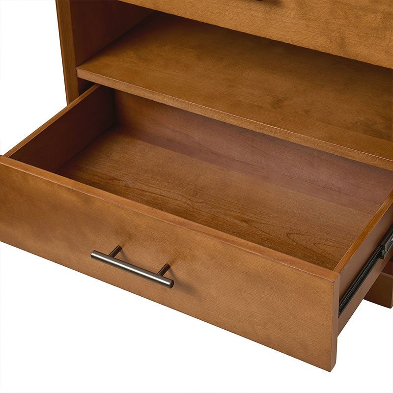 Yoel Hidden Drawer Nightstand with Built-in USB Outlets & Power Strip - Modern Bedside Table with Secret Storage for Bedroom, Living Room, or Office