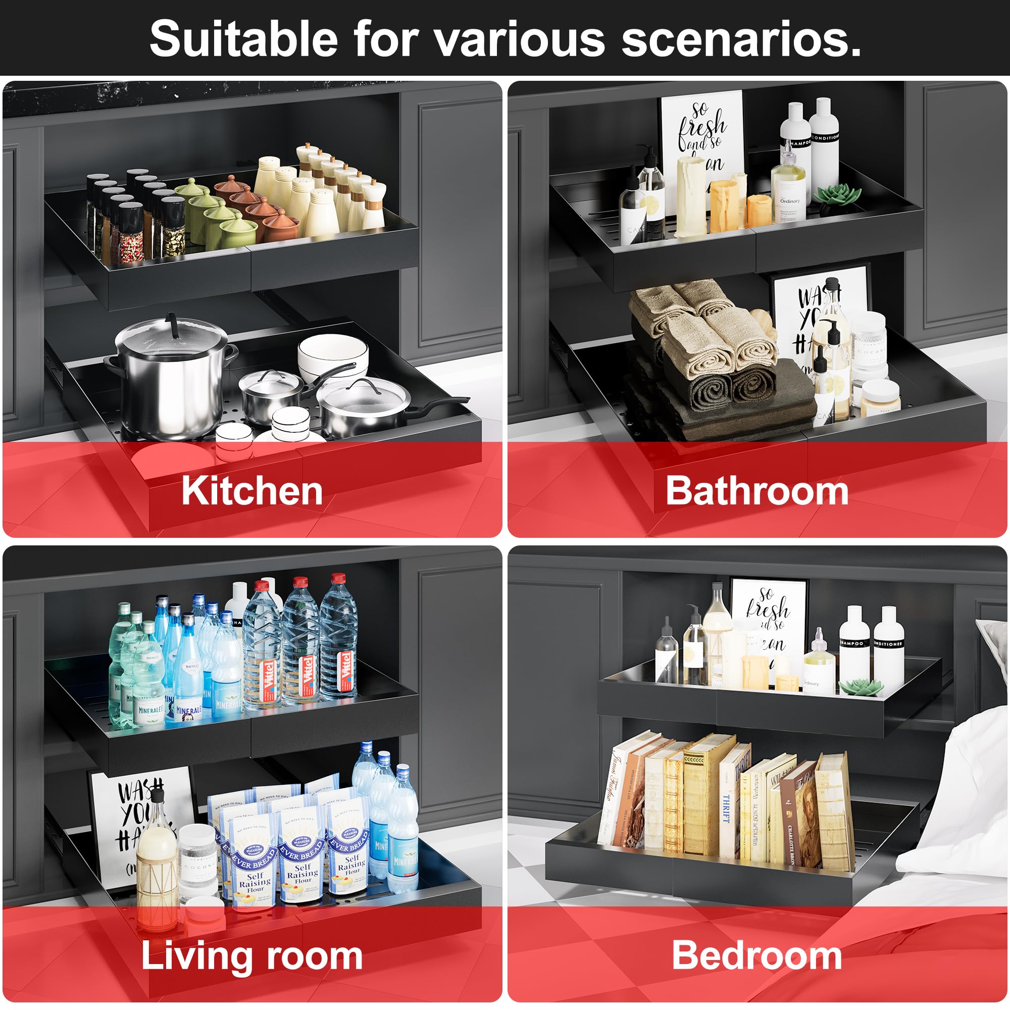 ZGO Expandable Pull Out Cabinet Organizer (11.5