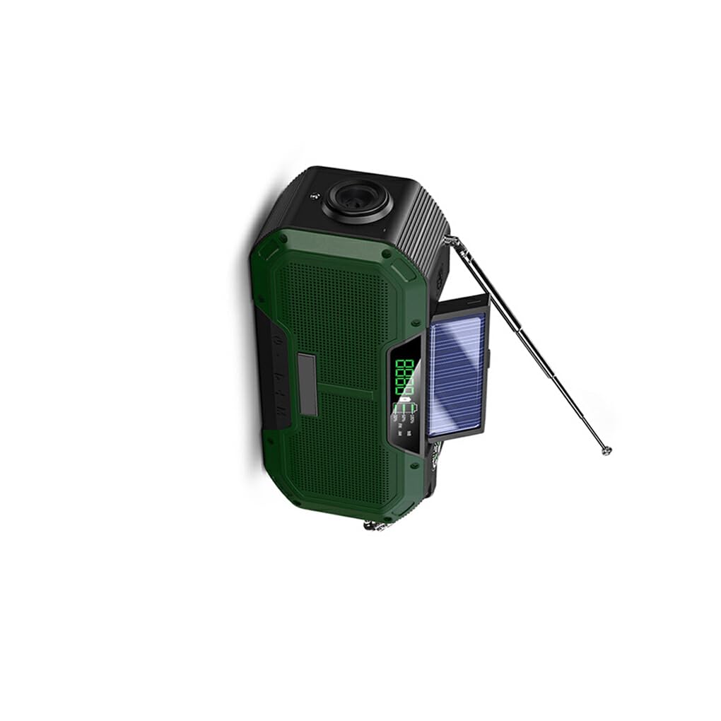 Waterproof Solar Emergency Radio with Flashlight, Hand Crank Power Bank & Compass - Portable Outdoor Survival Gear for Camping, Hiking, and Emergency Preparedness