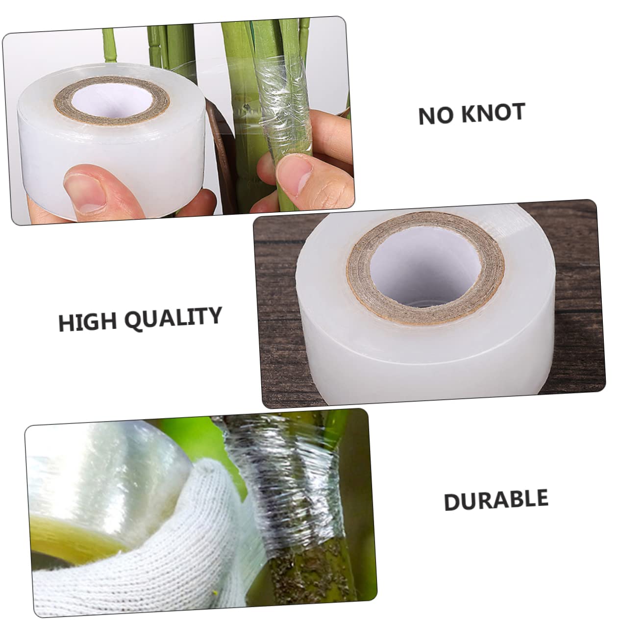 5 Rolls Clear & White Tree Grafting Tape - Professional Grafting Film, Floristry Tape & Pruning Tape for Plants, Fruit Trees - Ideal for Garden Grafting, Plant Repair & Hotfix Tool Applications - Perfect for DIY Gardening, Orchard Maintenance & Plant Care
