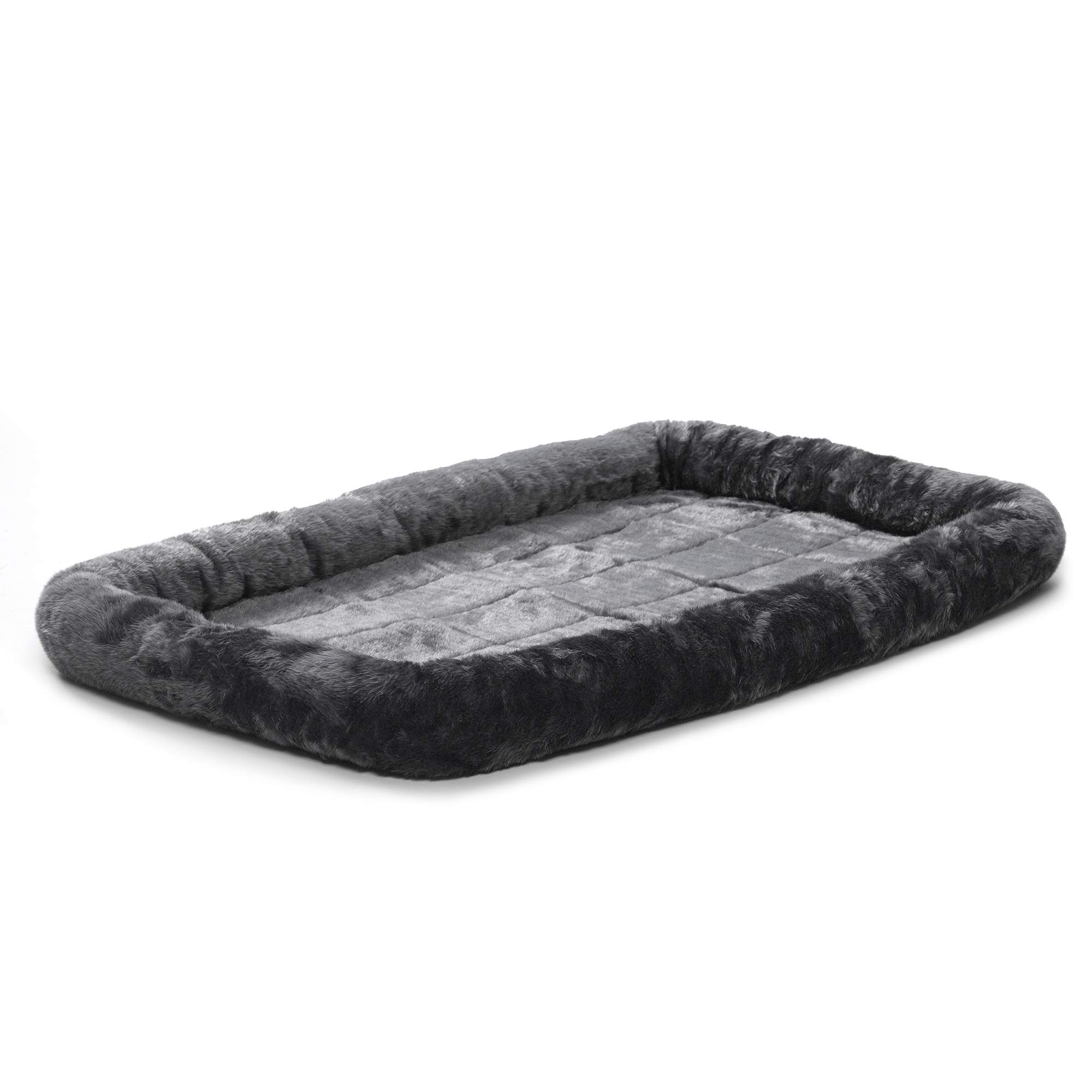 New World Pet Products Large Gray Dog Bed 42-Inch Orthopedic Crate Mat - Comfortable Washable Pet Bed for Large Dogs & Cats - Perfect for Crates, Kennels & Home Use (B40242-GY)