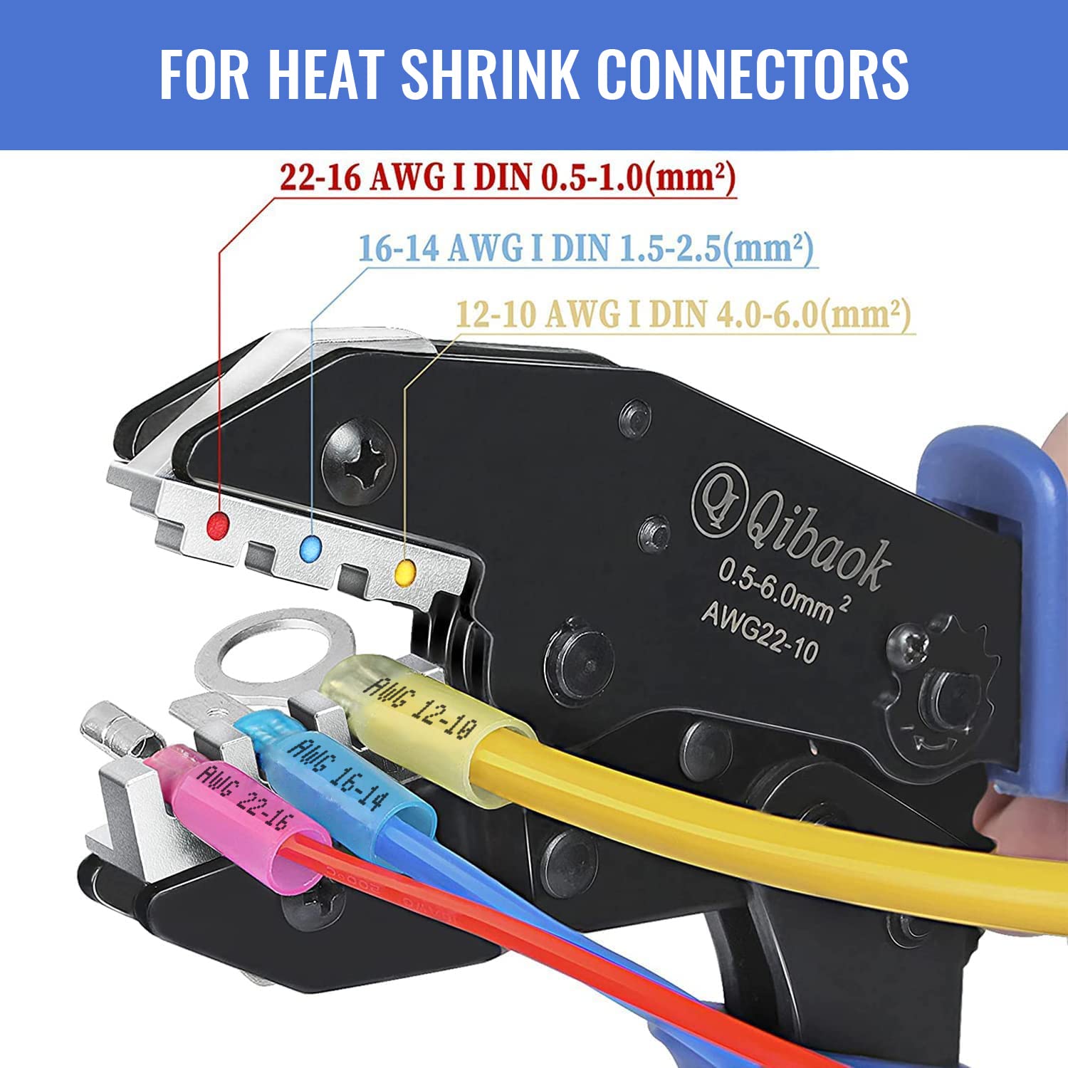 250 PCS Heat Shrink Wire Connectors Kit with Crimping Tool - Waterproof Electrical Connectors for Automotive, Marine & Home Wiring Projects