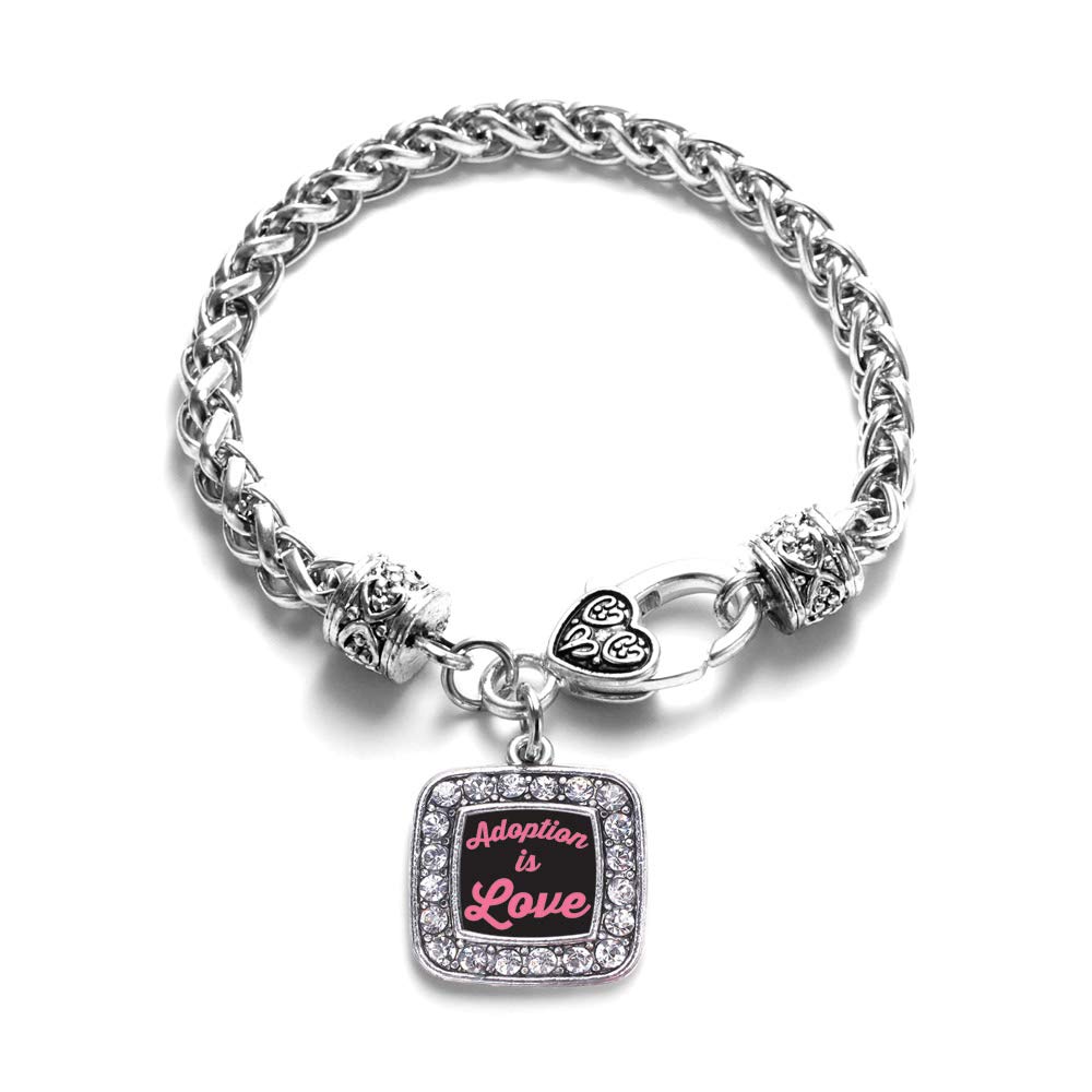 Inspired Silver - Sterling Silver Square Charm Bracelet with Cubic Zirconia Stones | Elegant Jewelry Gift for Women | Perfect for Parties, Weddings & Everyday Wear