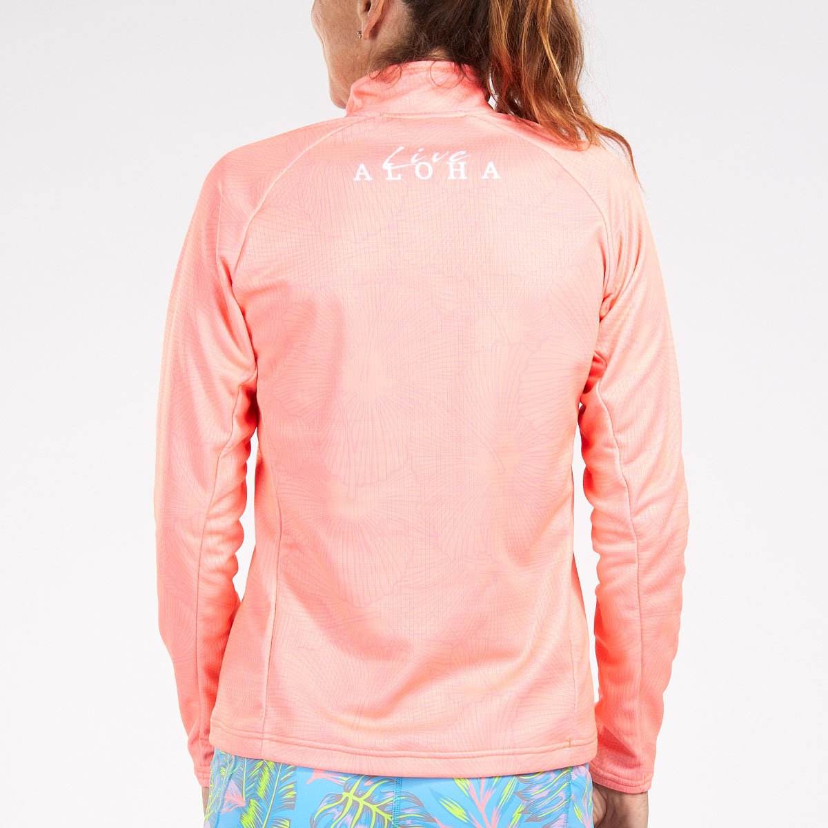 Women's Running Half Zip Thermal Pullover - Lightweight Fleece Jacket for Outdoor Jogging & Winter Workouts | Live Aloha Collection