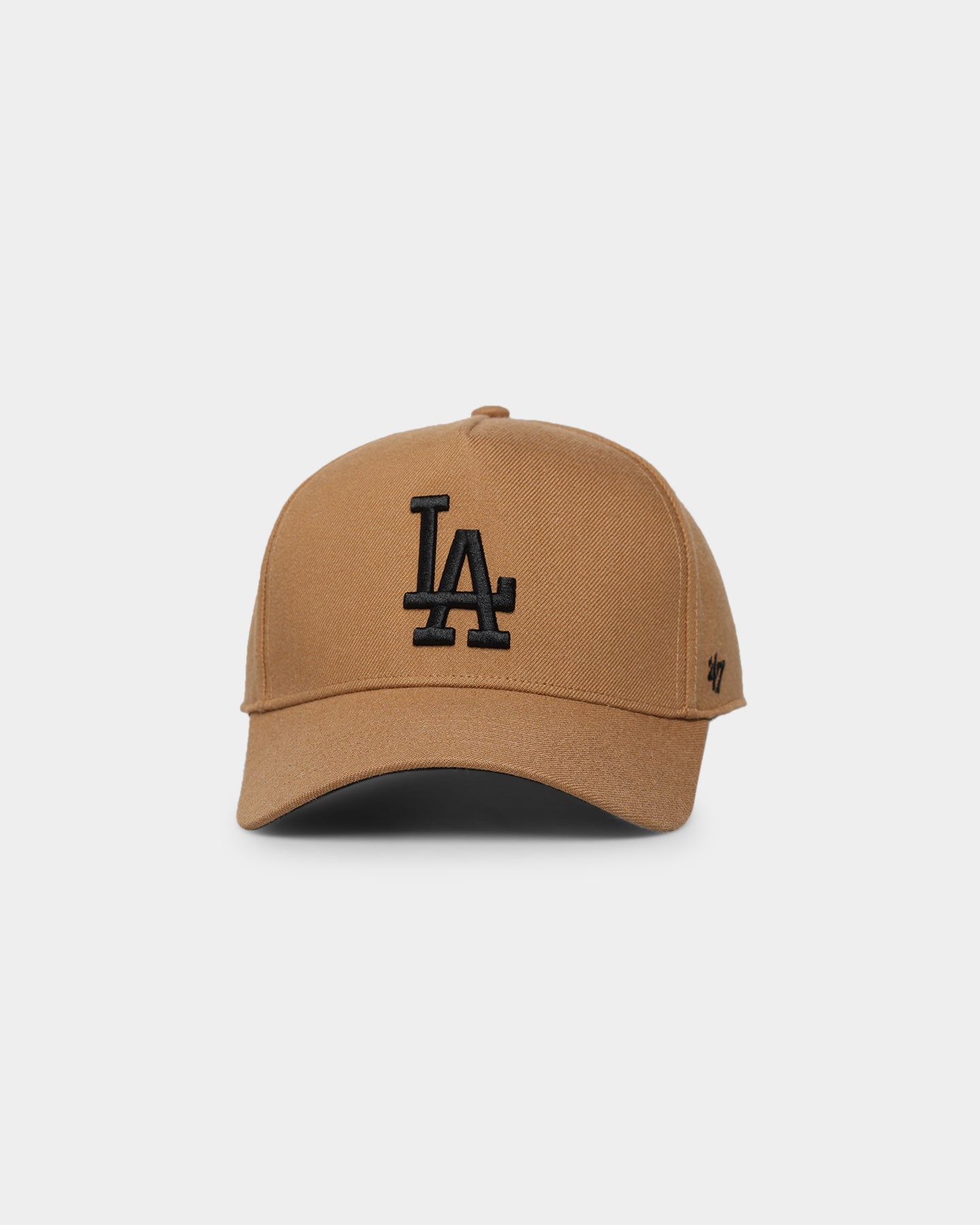 47 Brand Los Angeles Dodgers 'Clean & Simple' Replica 47 MVP DT Snapback Camel Hat - Official MLB Baseball Cap for Men & Women - Perfect for Games, Streetwear & Casual Outfits