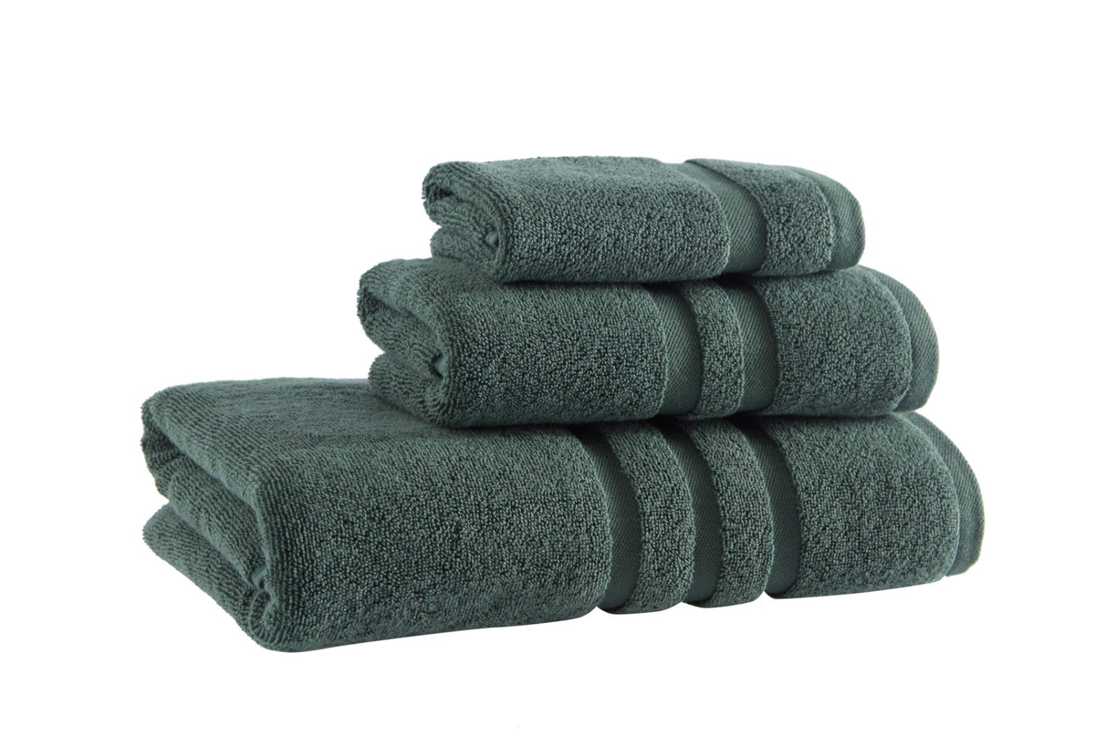 Premium Turkish Cotton Bath Towel Set - 6-Piece Dark Green Luxury Hotel & Spa Towels | Ultra Soft & Highly Absorbent for Bathroom, Pool & Spa Use