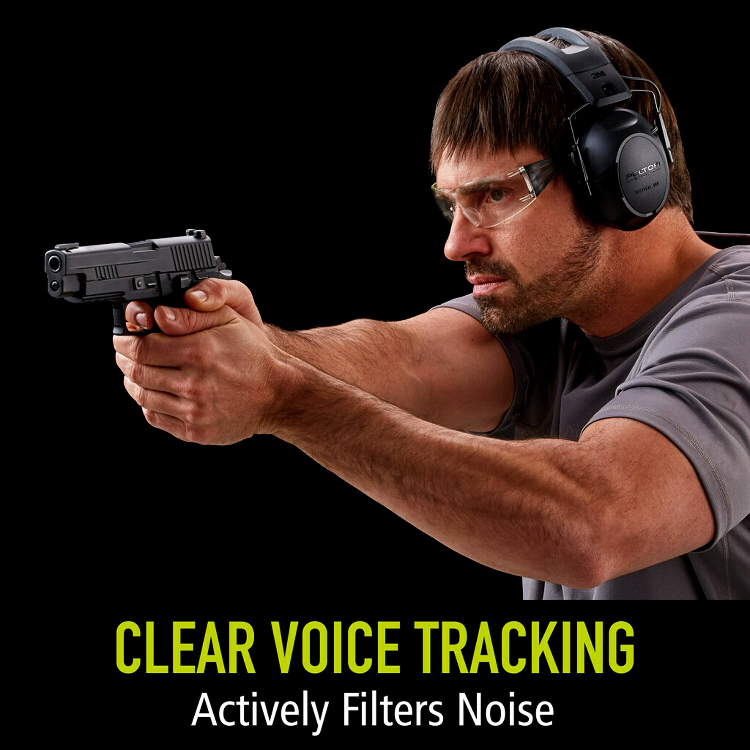 3M Peltor Sport Tactical 500 Smart Electronic Hearing Protector with Disposable Earplugs - Shooting Range, Hunting & Outdoor Noise Protection Gear