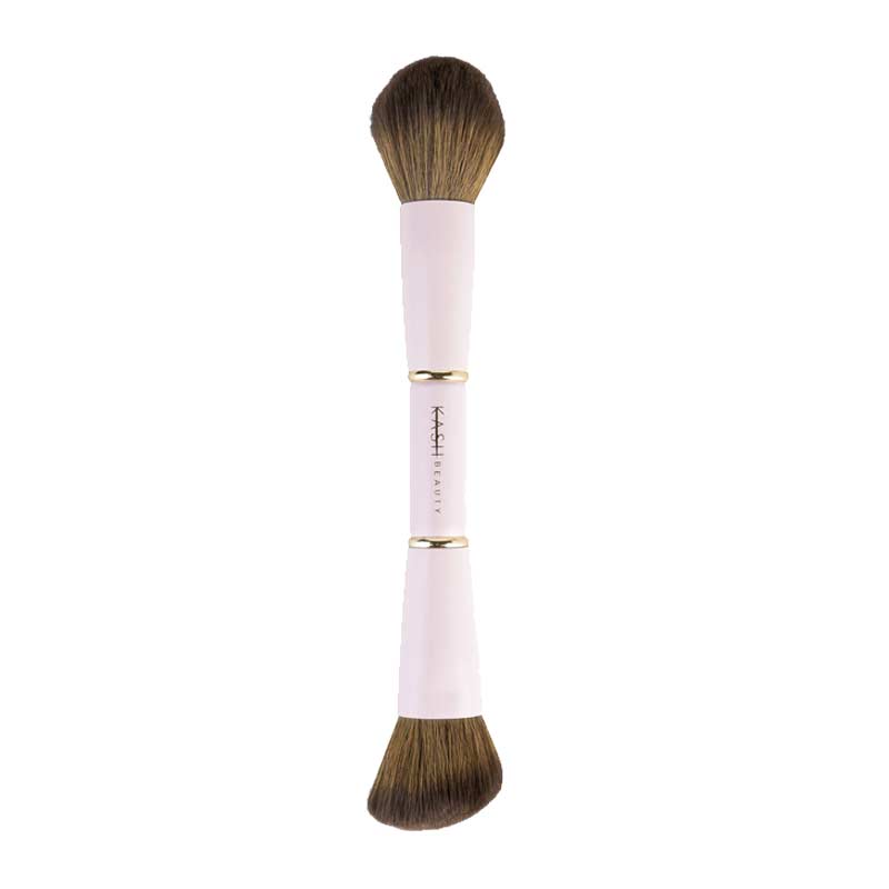 KASH Beauty x Charleen Professional Face Brush Duo Set - Soft Synthetic Bristles for Liquid & Powder Foundation - Perfect for Makeup Application & Blending (Everyday Use & Travel)