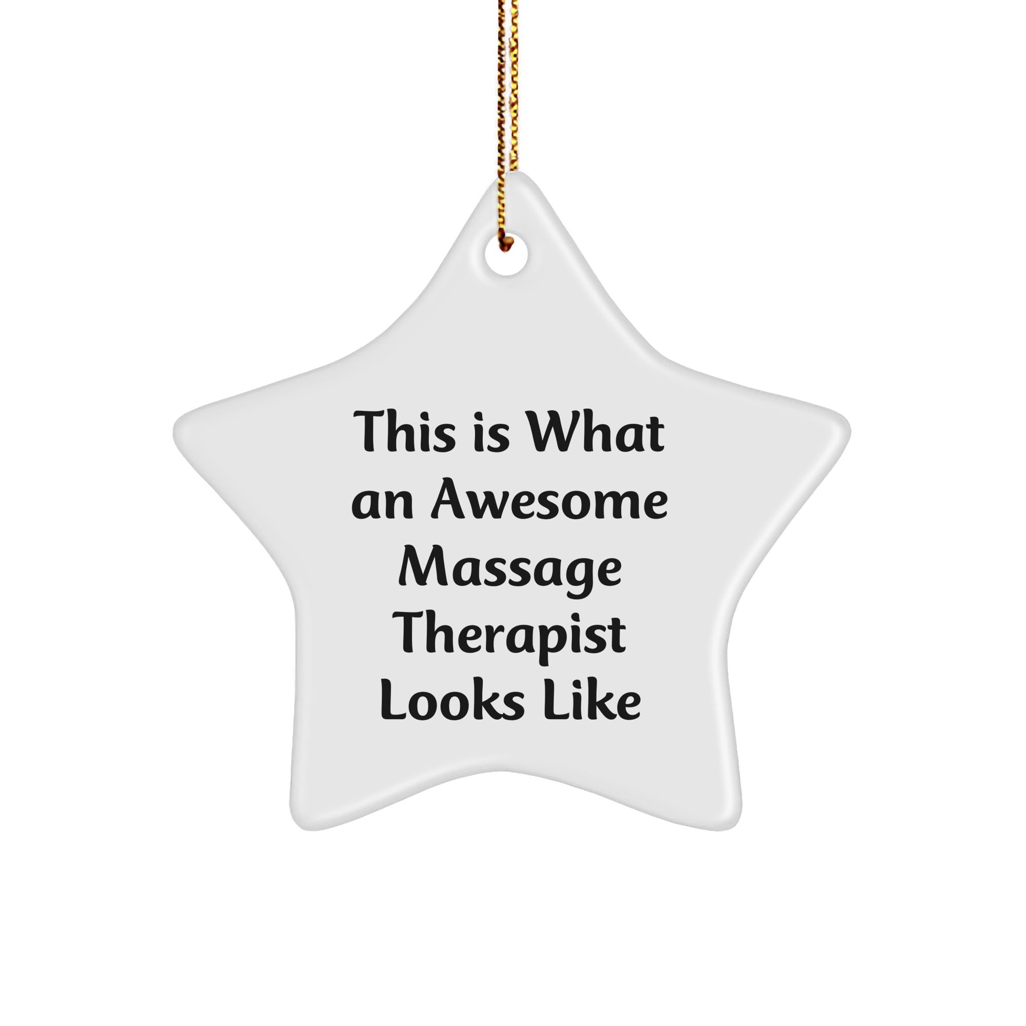 Massage Therapist Gift - Unique Christmas Star Ornament for Women | Thoughtful Present for Massage Professionals | Perfect for Office Decor, Holiday Tree & Appreciation Gifts