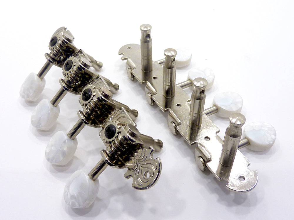 Stentor Professional Mandolin & Bouzouki Tuning Pegs - Nickel Plated Machine Heads for Precise Tuning | Perfect for Folk, Bluegrass, and World Music Performances