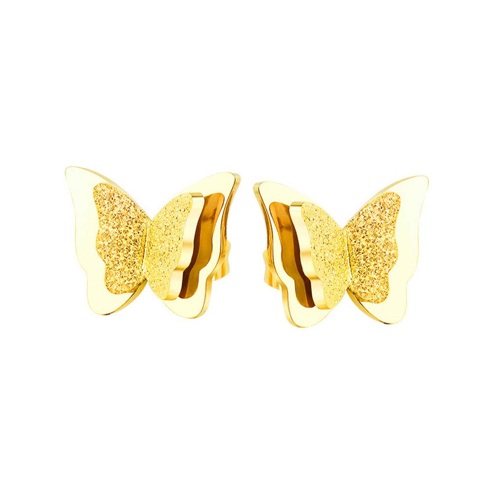 Stainless Steel Butterfly Stud Earrings for Women - Dainty & Elegant Jewelry Gift for Everyday Wear, Date Night & Special Occasions