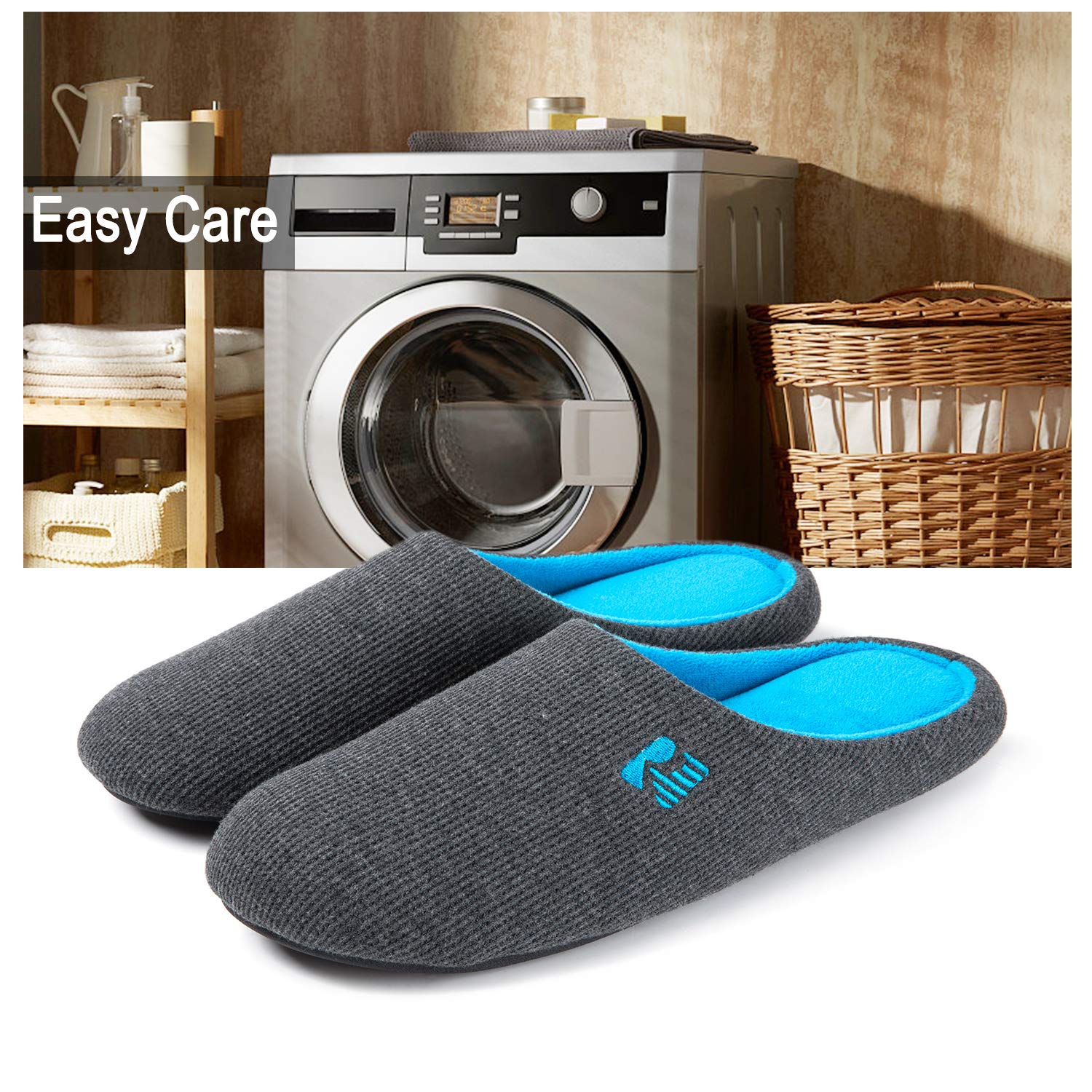 Men's Two-Tone Indoor Slip-On Shoes - Comfortable House Slippers for Relaxing at Home, Lounging & Casual Wear
