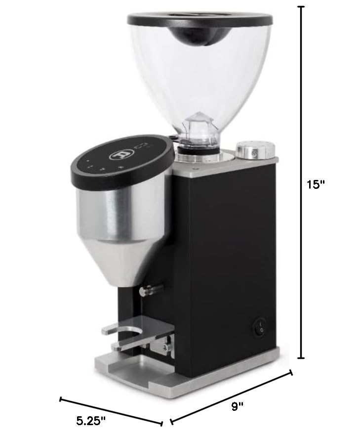 Rocket Espresso Faustino 3.1 Professional Espresso Coffee Grinder - Black - Perfect for Home Baristas & Coffee Shops - Grind Fresh Beans for Latte, Cappuccino & Espresso Drinks