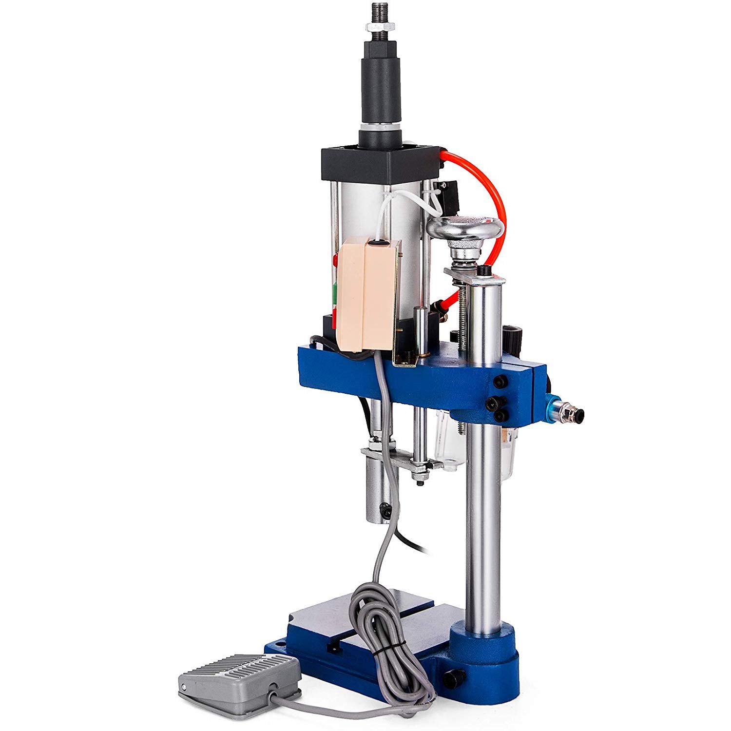 VEVOR 440LB Pneumatic Punch Press Machine, 200KG Desktop Punching Press with 110V AC, 0.4-0.7 Mpa Operation Pressure for Metal Stamping, Leather Craft, Jewelry Making - Ideal for DIY Workshops & Small Manufacturing