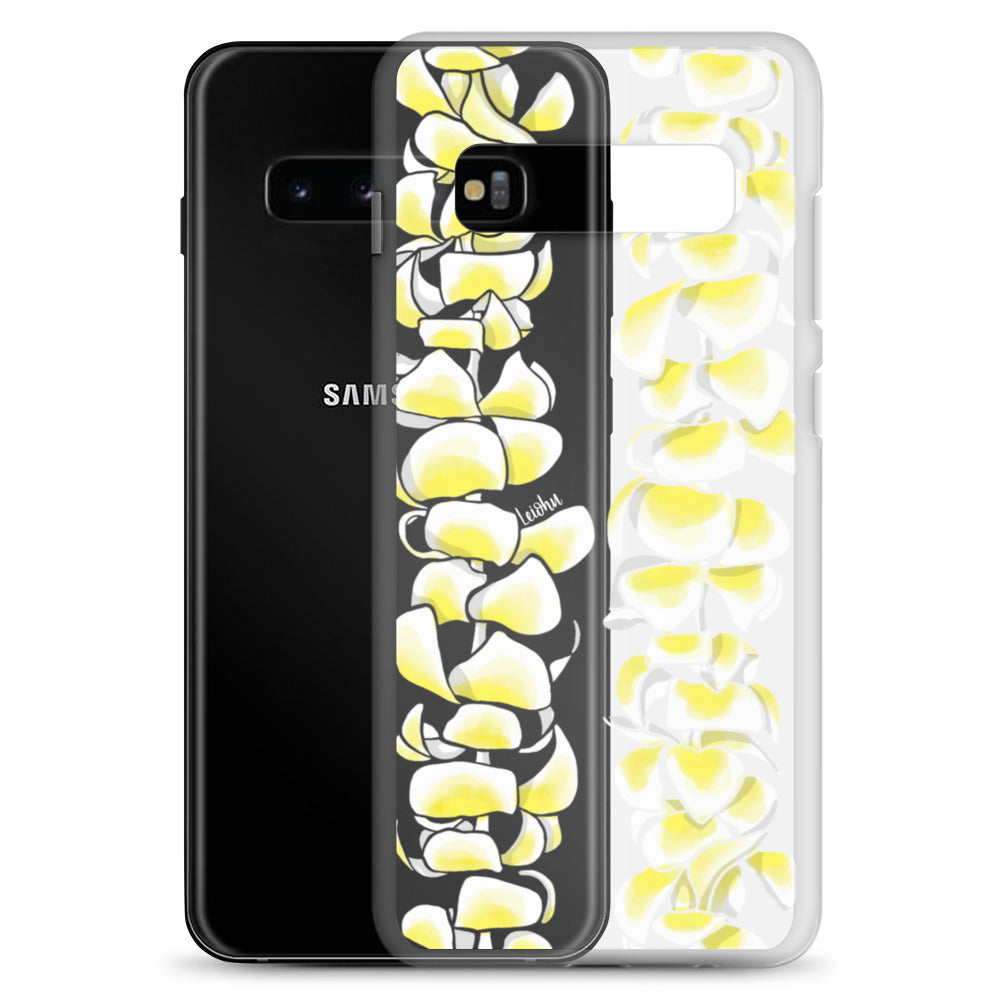 Plumeria Clear Phone Case for Samsung Galaxy - Slim Protective Cover for Everyday Use & Travel