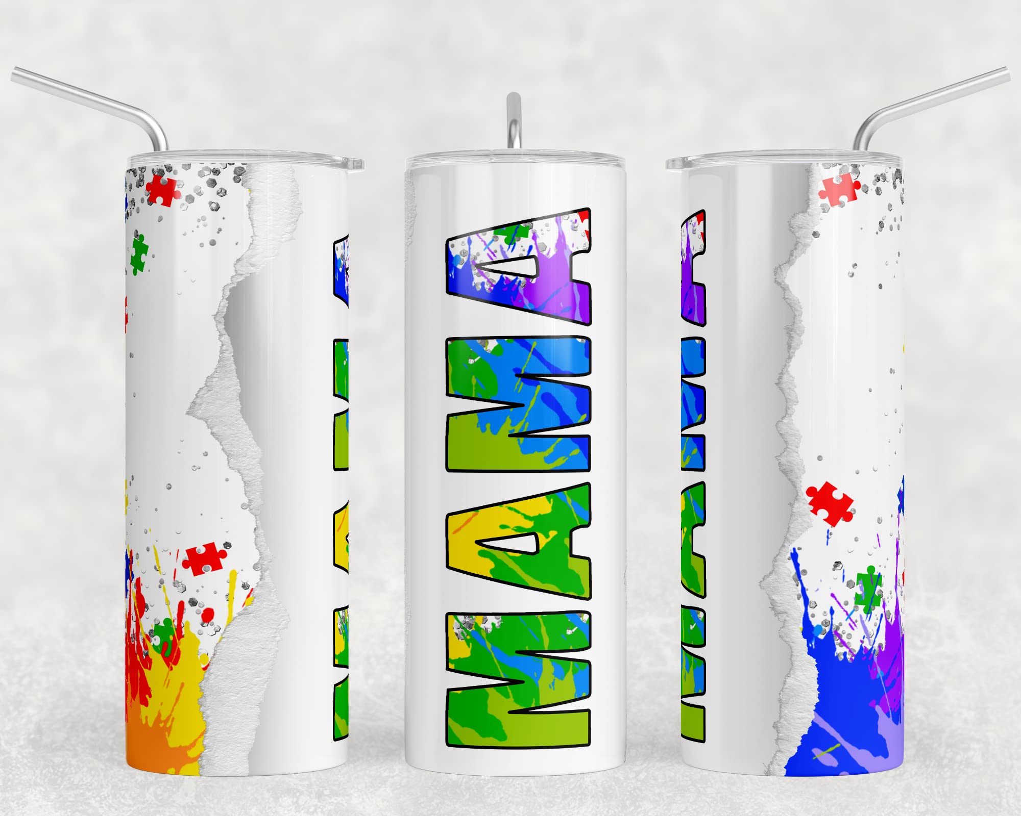 Custom Mama Tumbler Sublimation Bundle - Ready to Press Heat Transfer Designs for 20oz Tumblers | Perfect for Mother's Day Gifts, Personalized Drinkware & DIY Craft Projects