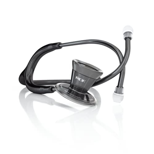 MDF ProCardial Cardiology Stethoscope - Professional Dual Head Stainless Steel Stethoscope for Adults with Black Tube & PerlaNoire Chestpiece (MDF797PN11) - Ideal for Doctors, Nurses, and Medical Students in Hospitals, Clinics, and Home Health Care