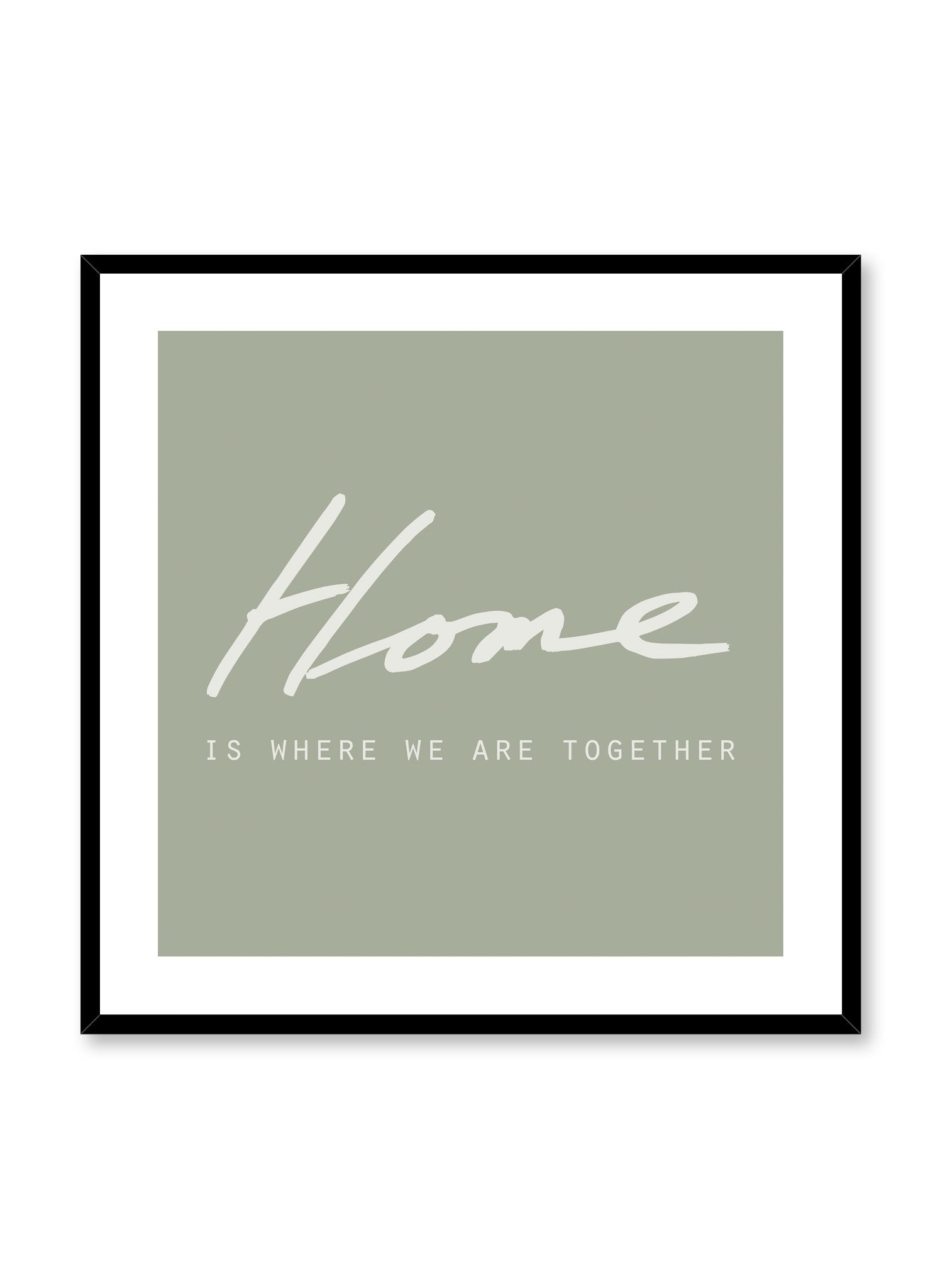 Home Is in Green - Inspirational Wall Art Poster for Living Room, Bedroom & Office Decor - Perfect for Home, Apartment & Workspace
