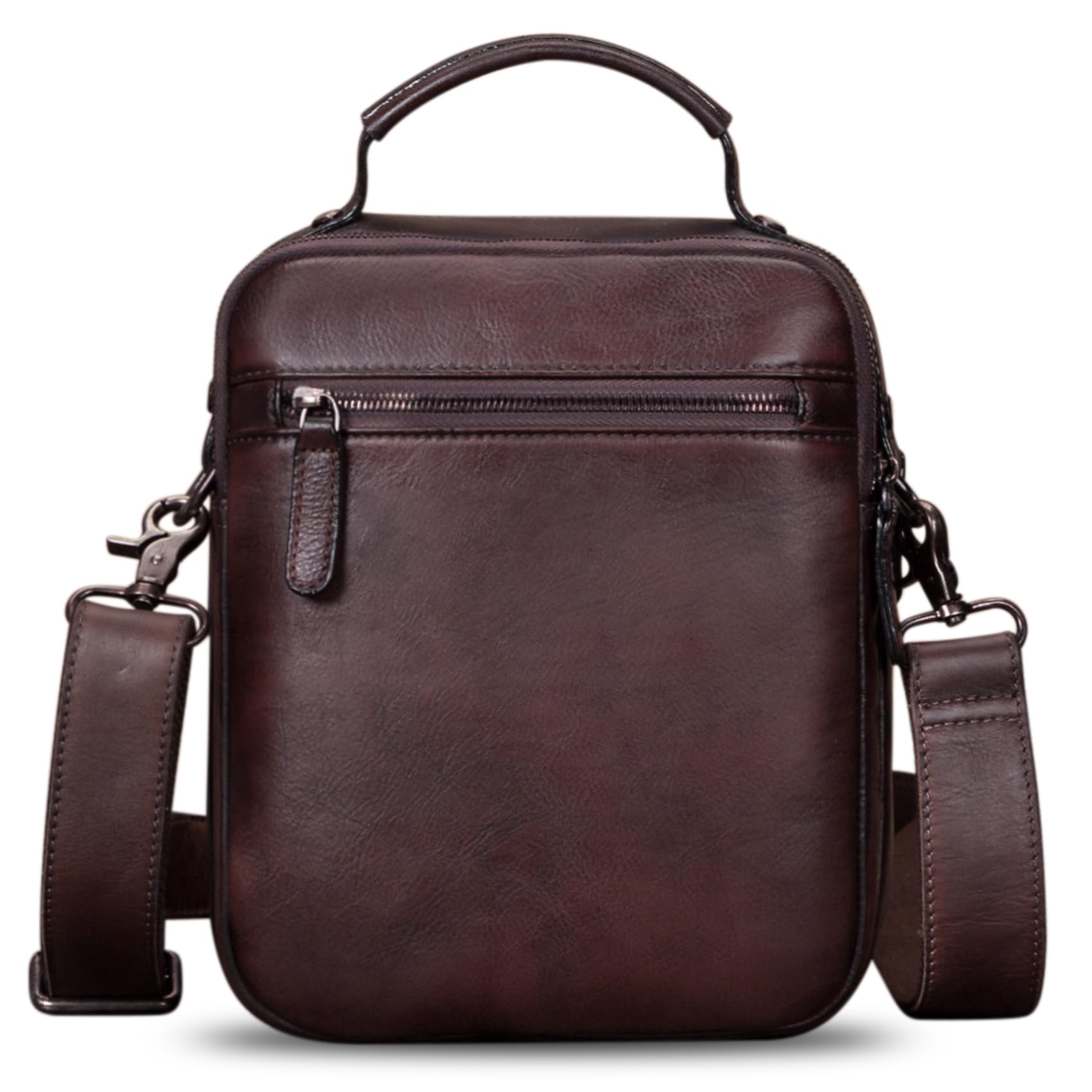 IVTG Genuine Leather Messenger Bag for Men - Durable Crossbody Shoulder Bag, Business Satchel & Work Purse - Perfect for Office, Commuting & Travel Accessories