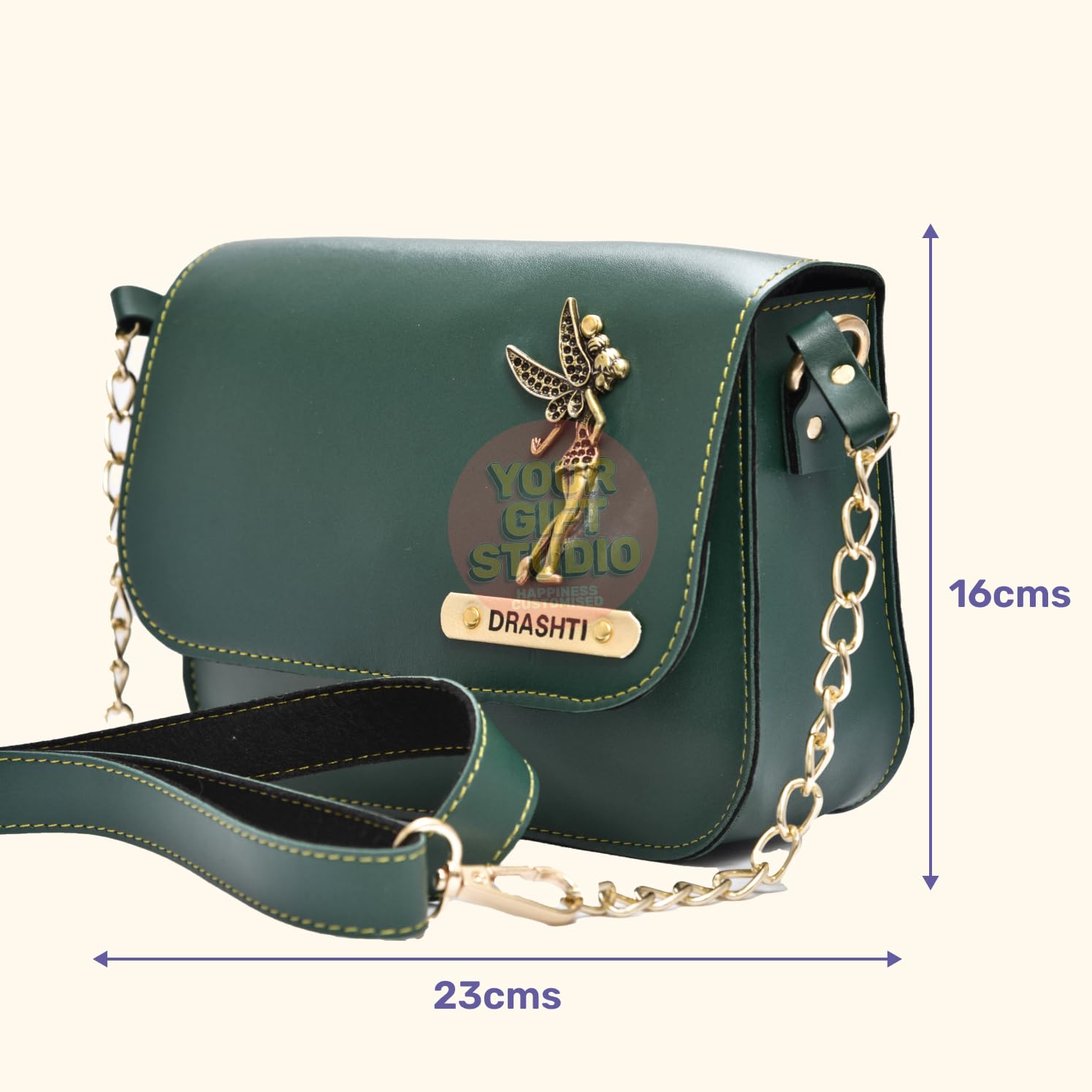 YOUR GIFT STUDIO Personalized Name Sling Bag for Women - Custom Chain Crossbody Purse | Unique Birthday Gift for Wife, Mother, Sister | Perfect for Date Night, Travel & Everyday Use