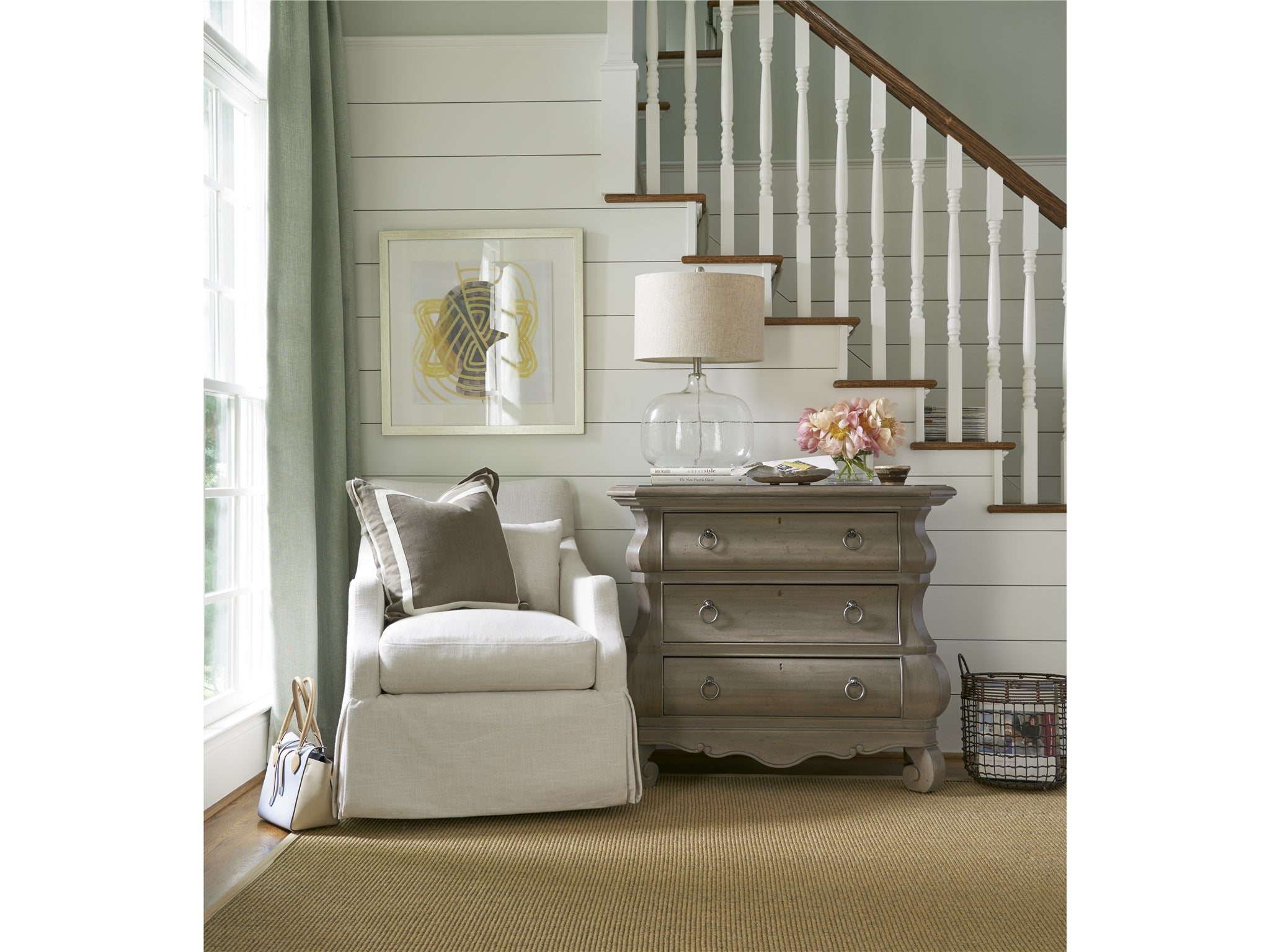Universal Furniture Margaux Accent Chair - Modern Upholstered Living Room Chair with Nailhead Trim, 779505 701 - Perfect for Home Office, Lounge, or Reading Nook
