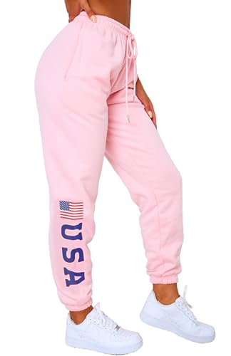 Usa Letter Printed Pattern-pink