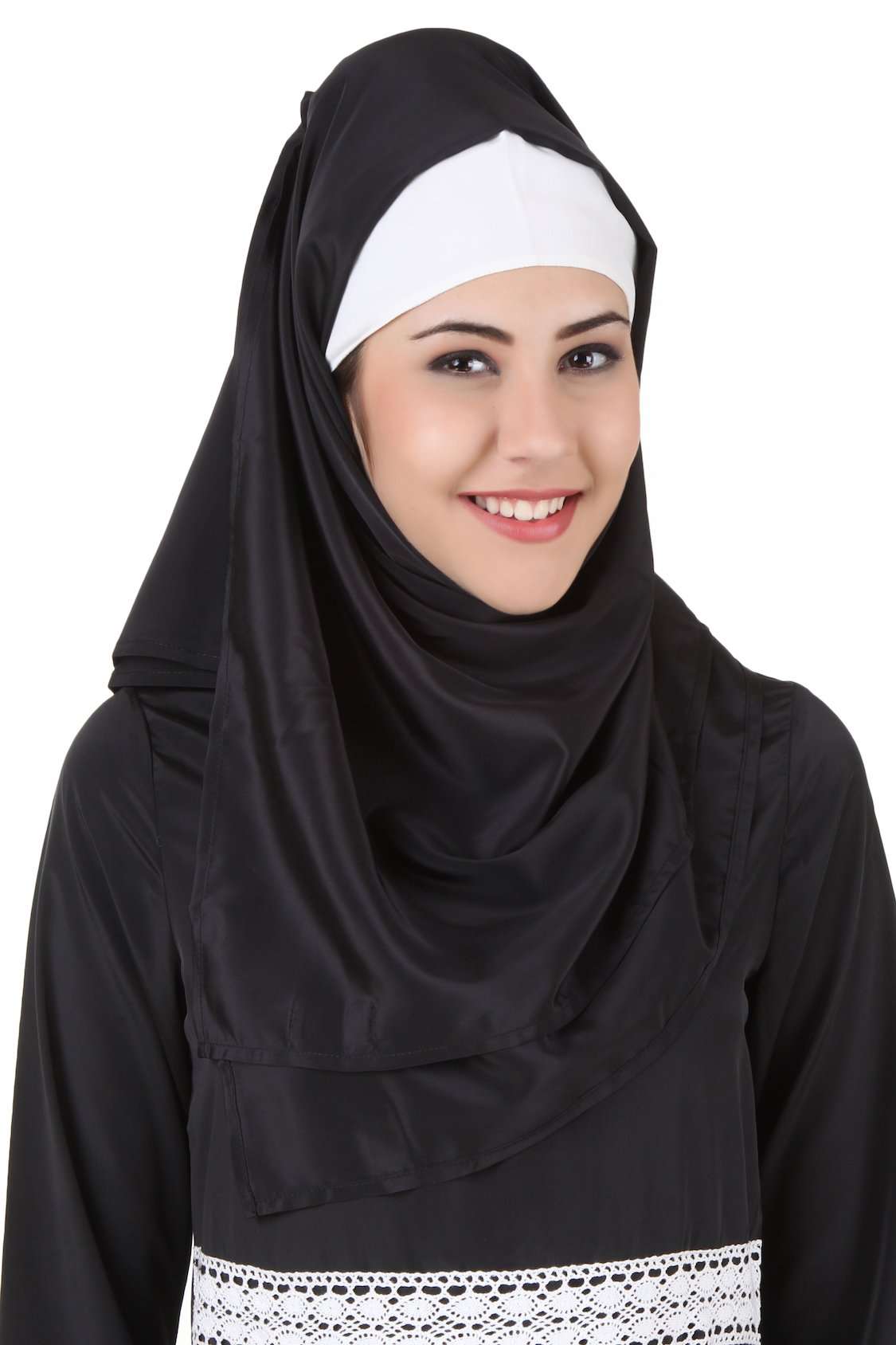 Elegant Black Nida Abaya for Women - Modest Islamic Prayer Dress - Perfect for Mosque, Eid, and Special Occasions