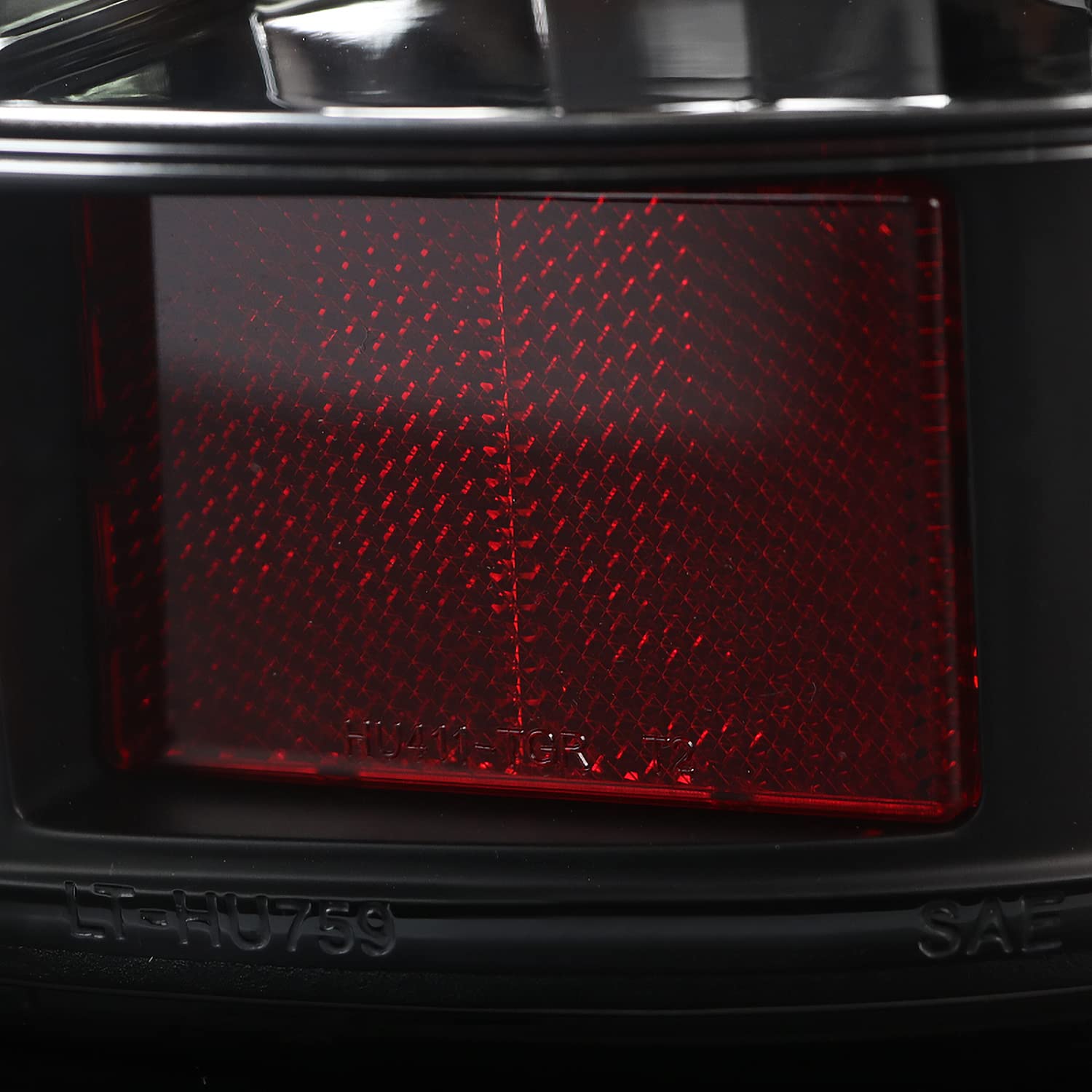 Spec-D Tuning Black LED Tail Lights with Red LED Light Bar for 1999-2002 Chevy Silverado & GMC Sierra 1500/2500/3500 - Left & Right Pair Assembly - Upgrade Your Truck's Style & Safety for Night Driving & Off-Road Adventures