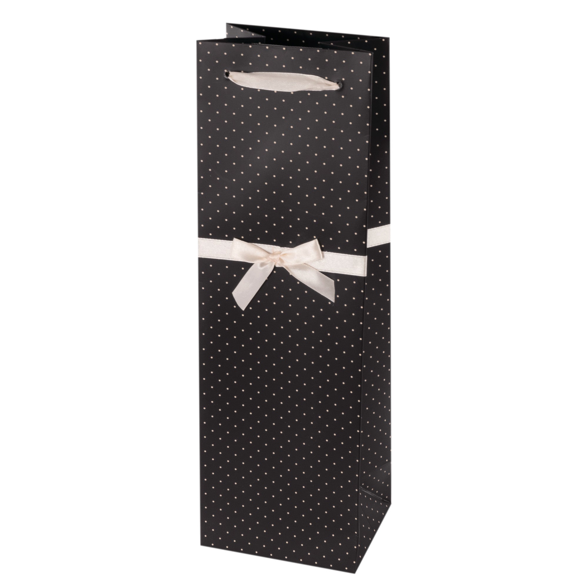 Luxury Black and White Wine Gift Bag - Elegant Insulated Bottle Carrier for Champagne & Wine - Perfect for Weddings, Parties & Holiday Gifting