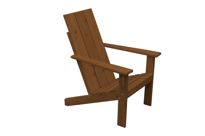 Modern Adirondack Chair - Contemporary Outdoor Lounge Chair with Weather-Resistant Wood - Perfect for Patio, Garden, Poolside & Backyard Relaxation