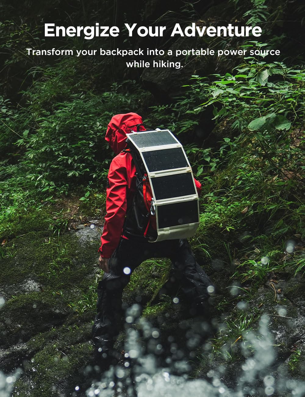 Litheli 24W Portable Solar Panel Charger with Bag - Foldable & Lightweight for Phones, U20 Battery - Dual USB-A & USB-C Ports with Adjustable Stand (4-Panel) - Perfect for Camping, Hiking & Emergency Power Supply