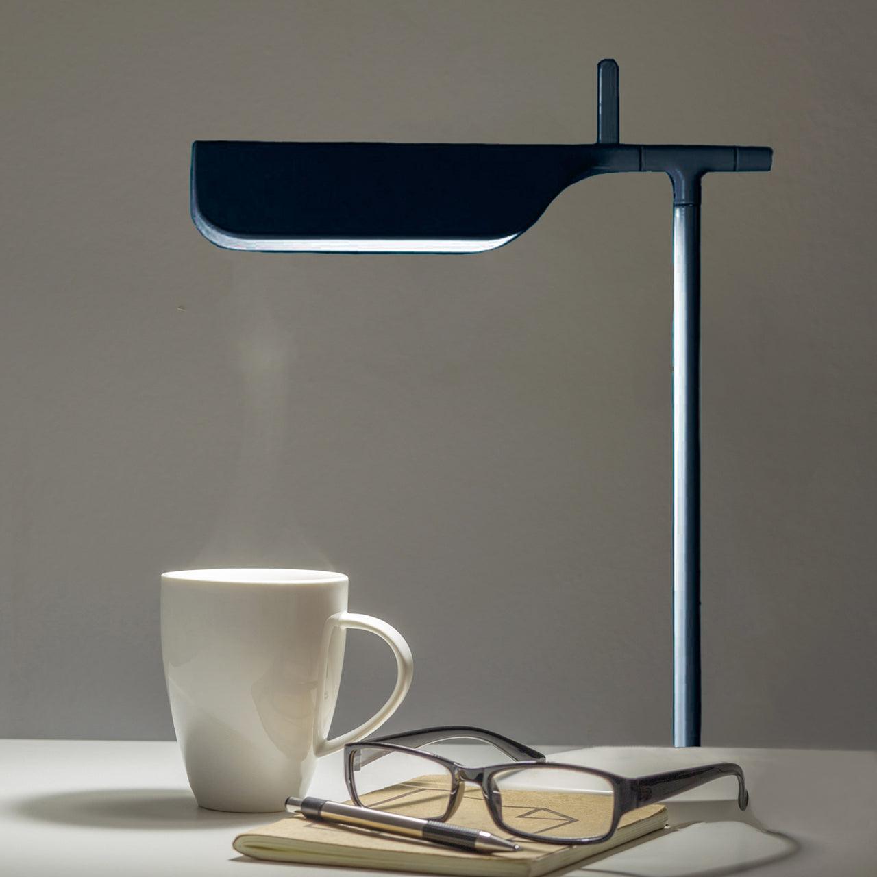Pivot Ease Adjustable LED Table Lamp with USB Port - Modern Desk Light for Home Office, Bedroom & Study Room - Perfect for Reading, Working & Nightstand Use