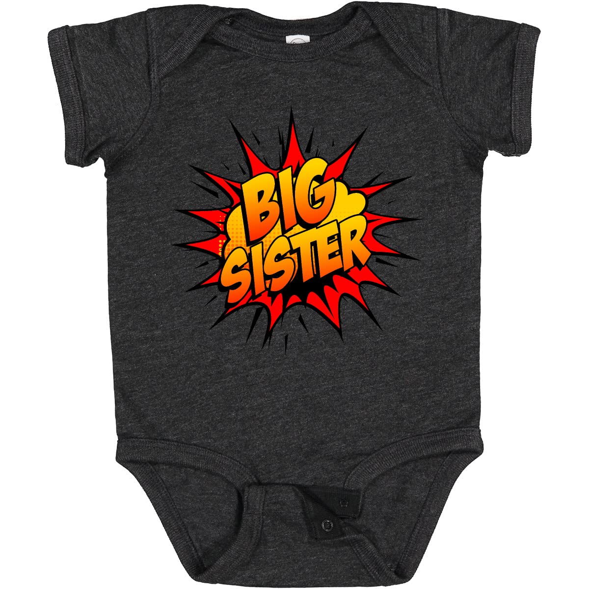 Inktastic Big Sister Super Hero Baby Bodysuit - Cute Sibling Outfit for Newborns & Infants - Perfect for Family Photos, Baby Showers & Birth Announcements