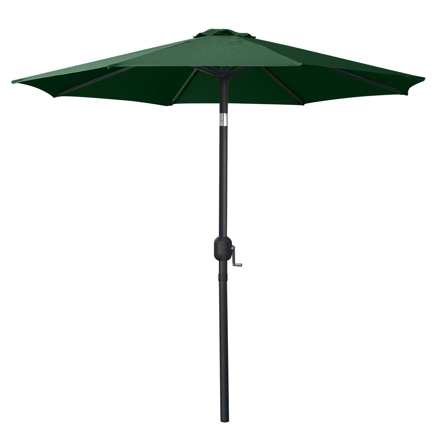 MASTERCANOPY 9ft Forest Green Patio Umbrella with 8 Ribs - Heavy Duty Outdoor Market Table Umbrella for Restaurants, Cafes, and Backyard BBQs