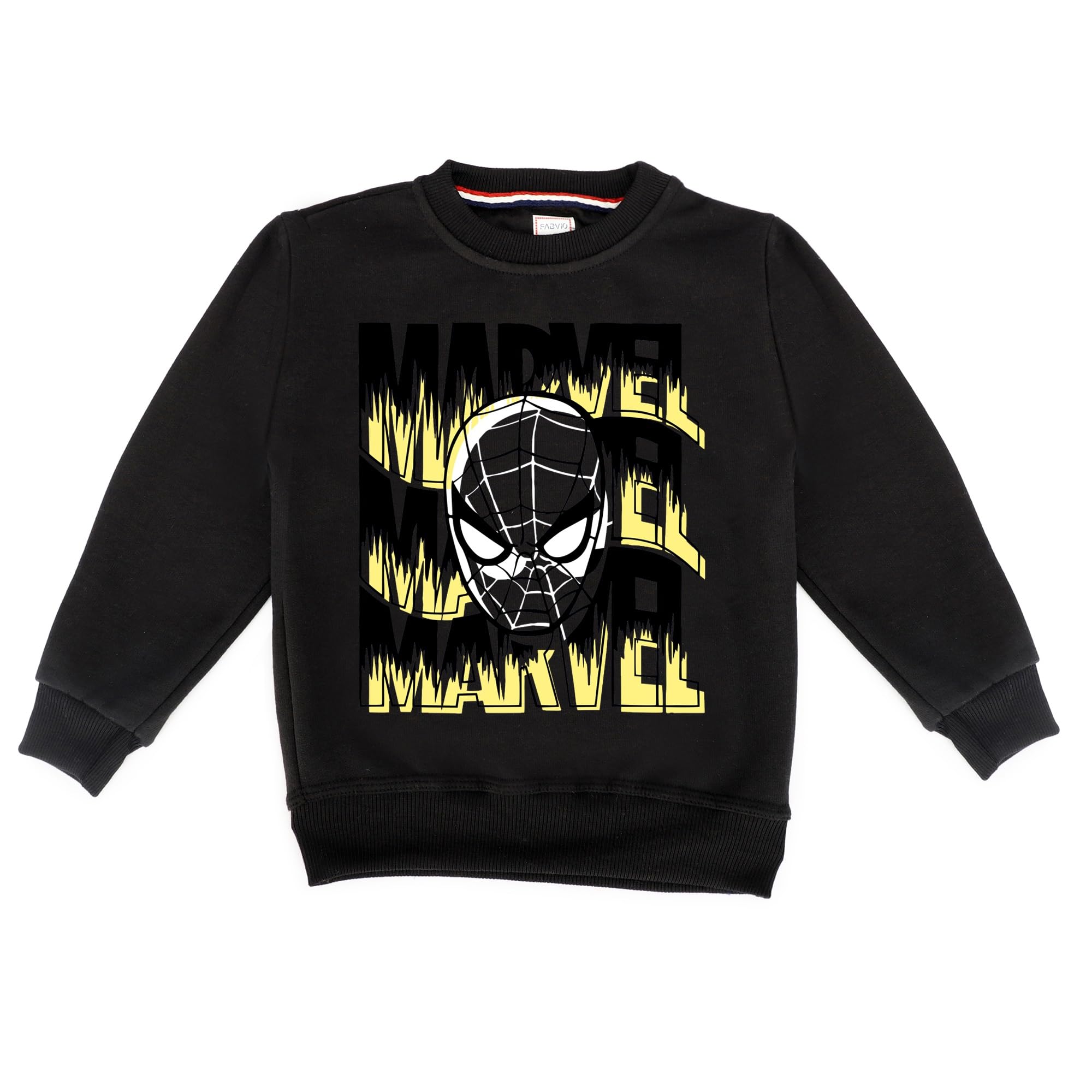 FABVIO PLUS Kids' Graphic Print Wool Sweatshirt - Round Neck, Long Sleeve Pullover (SWT-25) - Cozy Winter Wear for Boys & Girls, School & Playtime