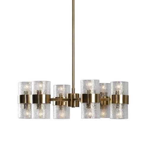Uttermost Marinot 12-Light Chandelier - Traditional Iron & Glass Ceiling Light Fixture for Dining Room, Foyer, or Living Room