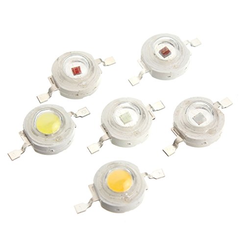 3W High Power LED Light Beads - DIY Lamp Chip in Blue, Red, Green, Warm White, Yellow (Multicolor) for Home Lighting, DIY Projects, Stage Effects, and Decoration