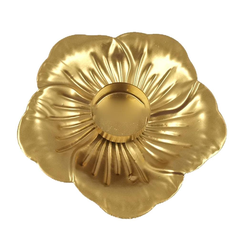 Gazechimp Golden Candle Holder Set - Elegant Candlestick Tray for Tea Lights & Votive Candles | Home Decor, Photography Props, Christmas & Hotel Decoration | Perfect for Dining Tables, Weddings & Holiday Centerpieces