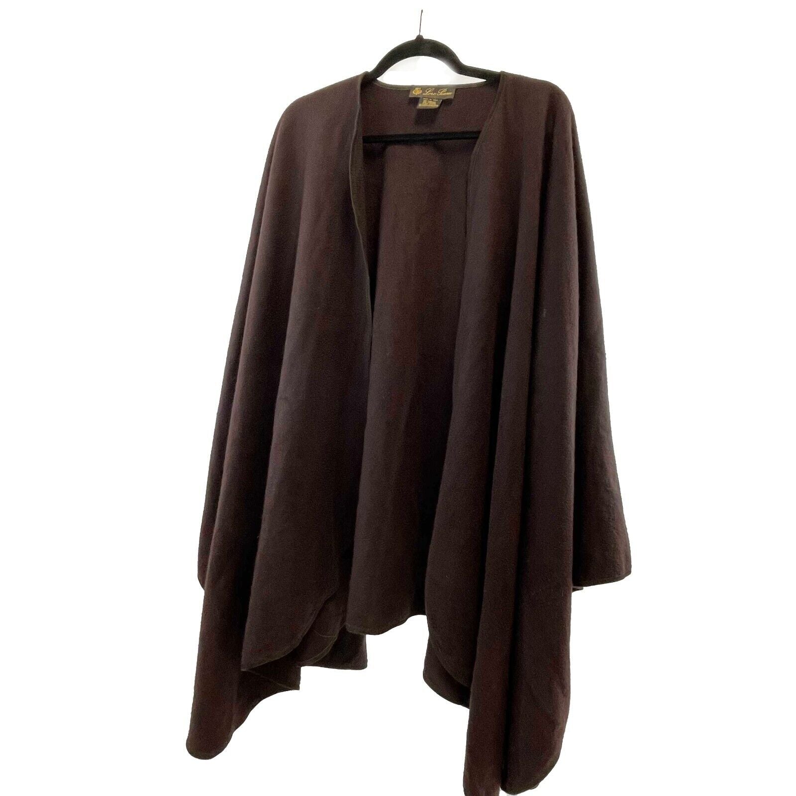 Loro Piana Espresso Brown Pure Cashmere Shawl with Suede Trim - One Size Luxury Wrap for Women | Perfect for Evening Events, Travel & Winter Warmth