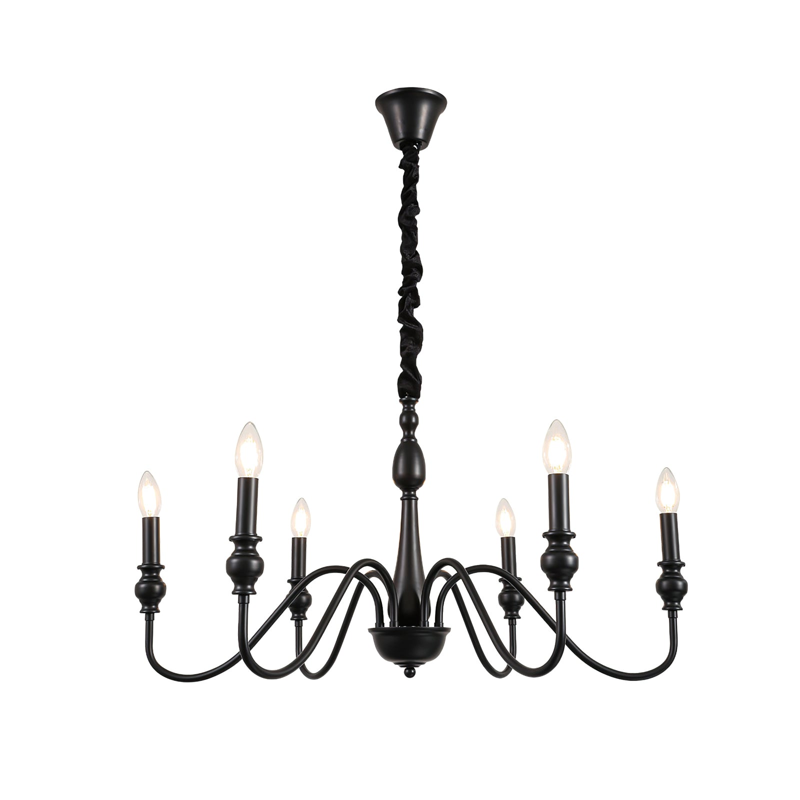 Baxton Candelabra Chandelier - Elegant 5-Light Crystal Ceiling Fixture for Dining Room, Bedroom & Living Room Lighting