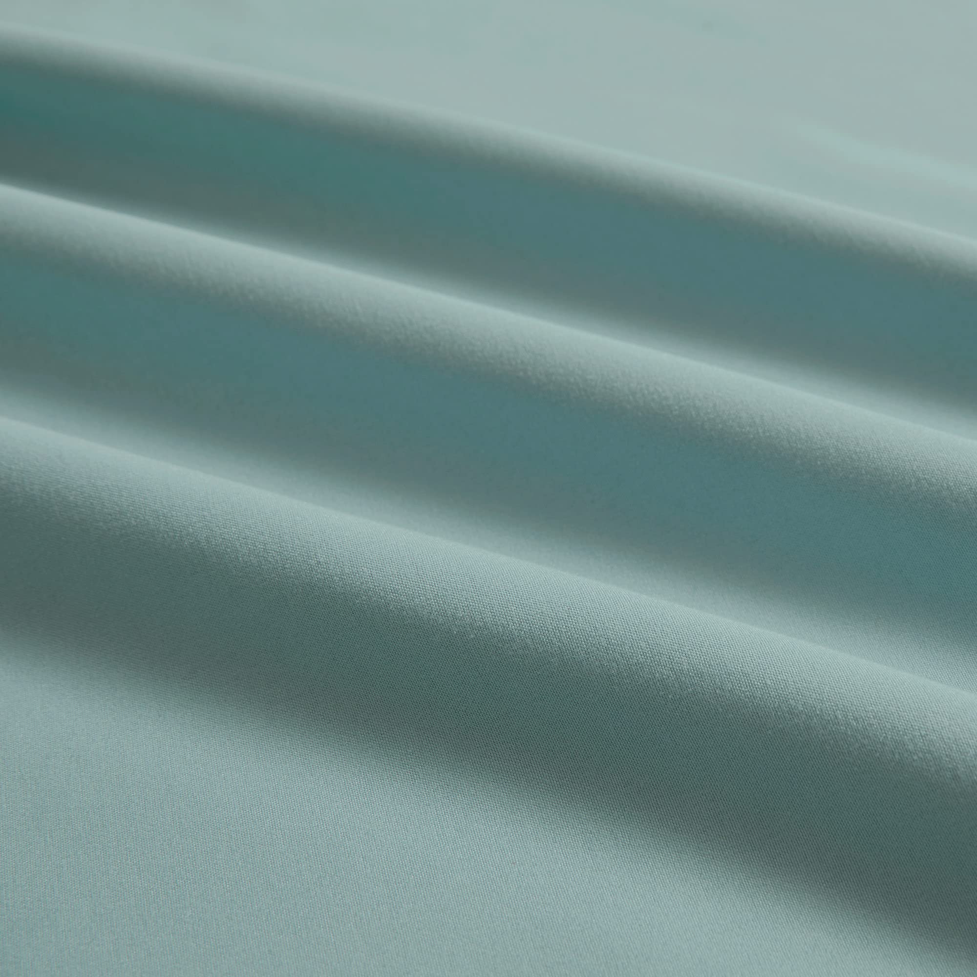 Egyptian Cotton King Size Sheet Set - 100% Cotton 600 Thread Count Soft & Breathable 4-Piece Bedding (Fitted Sheet, Flat Sheet, 2 Pillowcases) - Misty Blue - Perfect for Luxury Hotels, Master Bedrooms & Guest Rooms