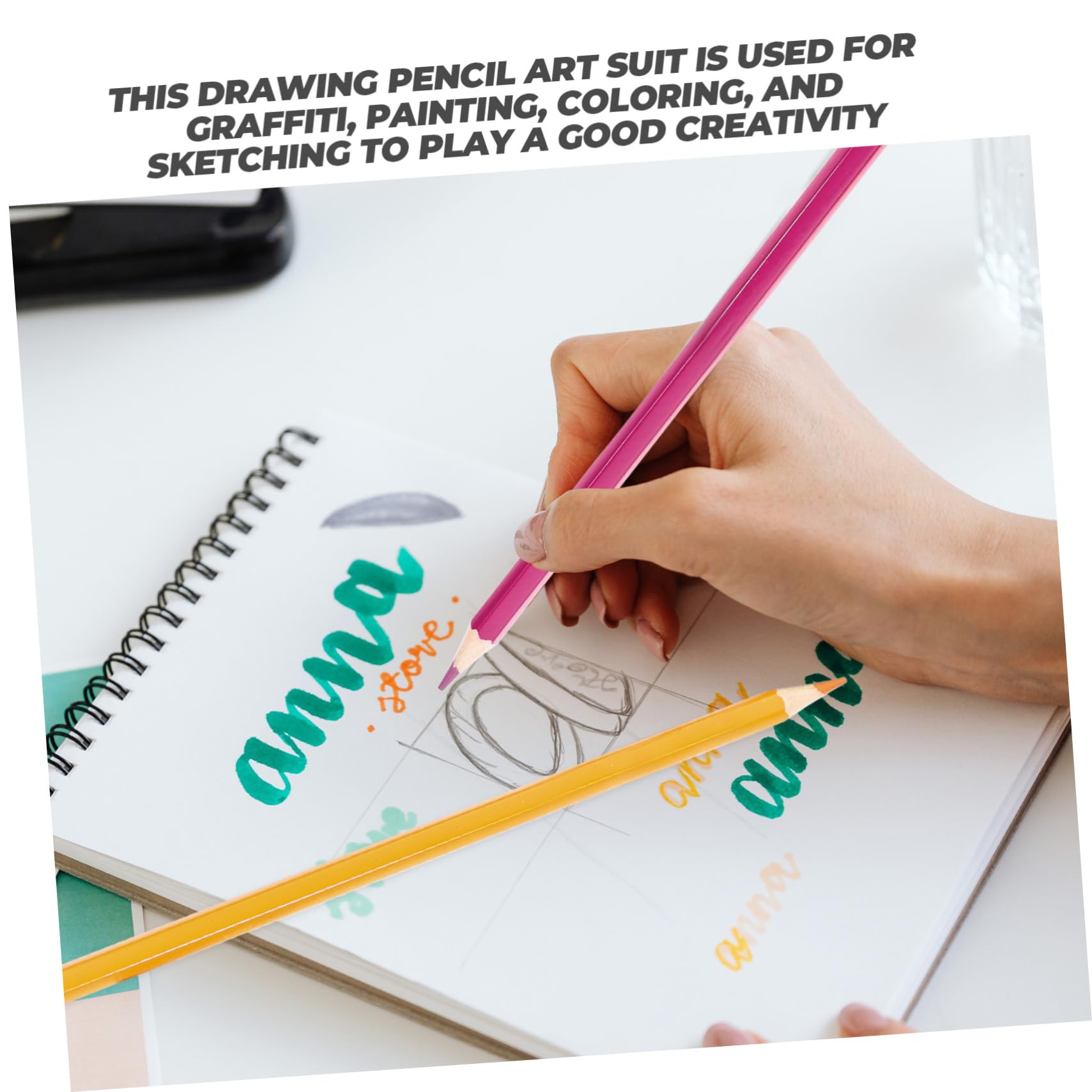 COHEALI Professional Drawing Pencils Set - 2 Pack of Watercolor & Art Coloring Pencils with Nylon Case for Artists, Sketching & Painting | Perfect for Beginners, Students & Professional Artists
