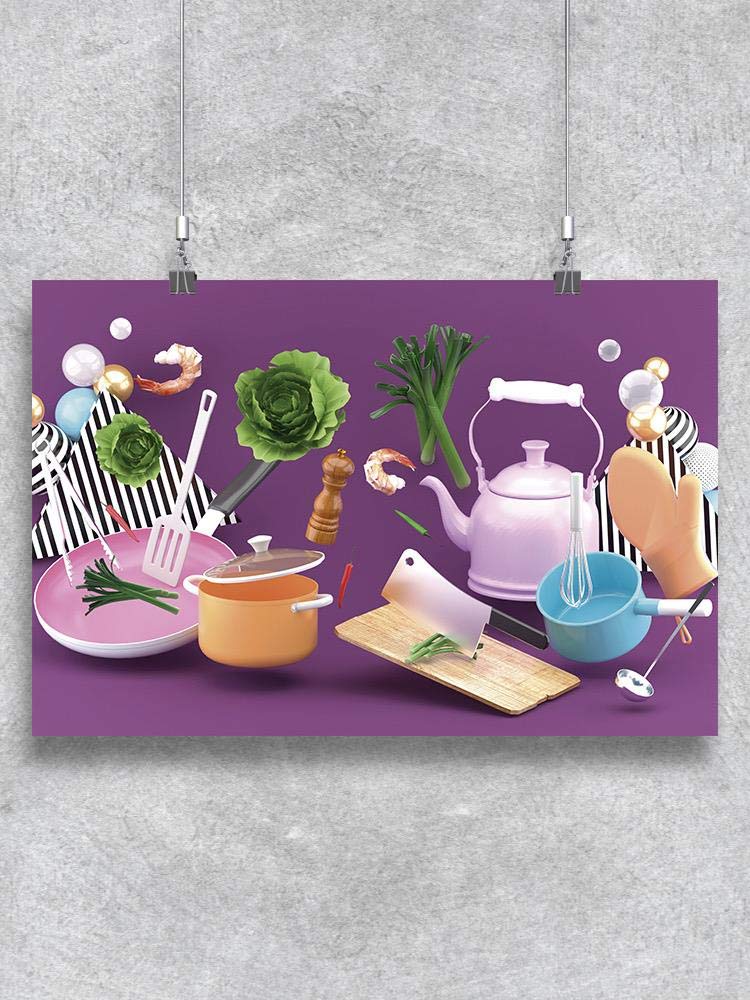Kitchen Utensils Poster - Essential Cooking Tools Chart for Home Chefs - Perfect for Kitchen Decor, Cooking Classes & Culinary Gifts