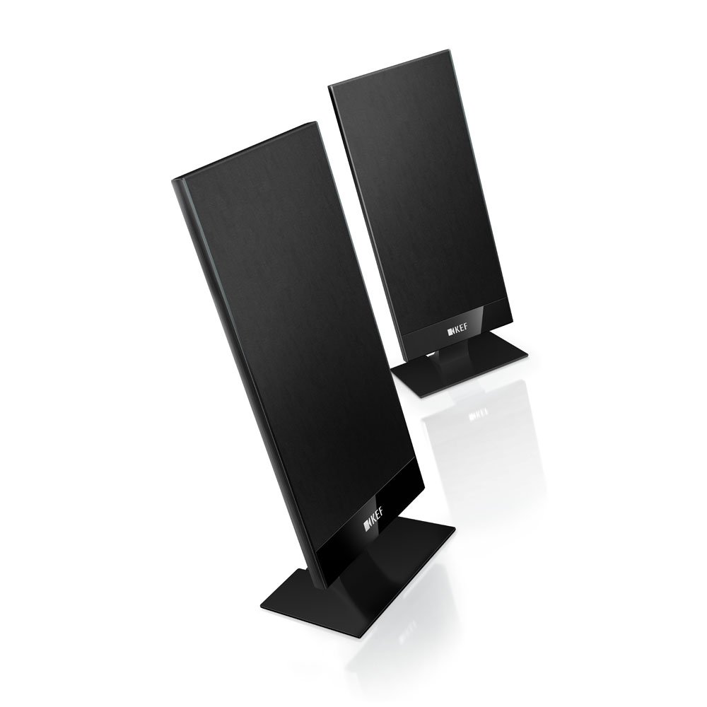 KEF T101 Satellite Speaker Pair - High-Quality Compact Bookshelf Speakers for Home Theater & Stereo Systems - Black (Set of 2) - Perfect for Living Rooms, Bedrooms & Home Audio Setups