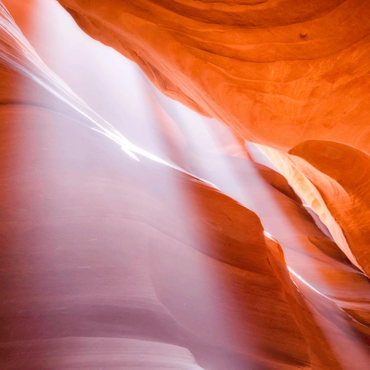 Stunning Antelope Canyon Light Shafts Photography - Natural Sunbeams in Slot Canyon - Perfect for Wall Art, Travel Inspiration & Desert Landscape Decor