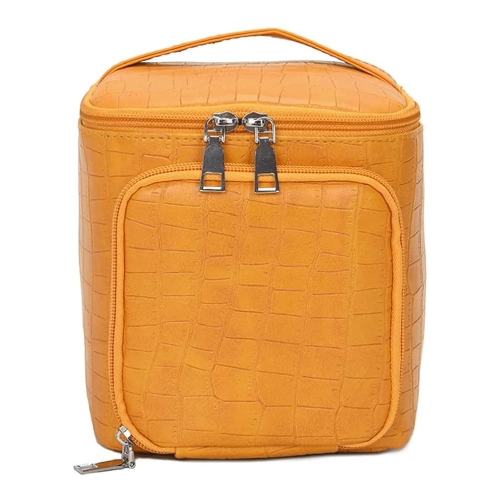 Extra Large Hanging Toiletry Bag for Women - Travel Makeup Organizer with Hook Fits Full-Sized Bottles, Cosmetic Case for Beauty Essentials (Yellow) | Perfect for Vacation, Gym & Business Trips