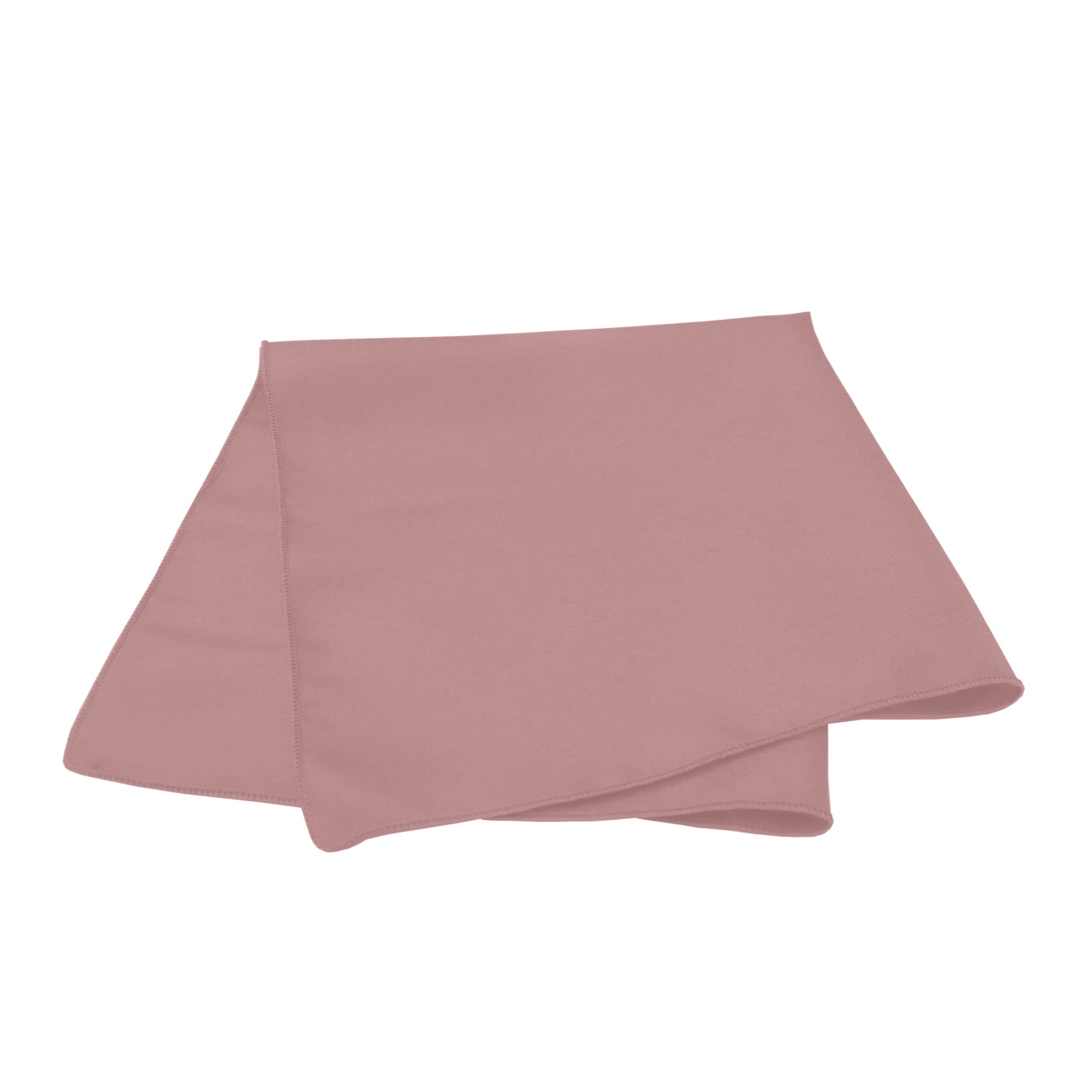 5 Dozen 20x20 Inch Polyester Cloth Dinner Napkins in Dusty Rose Pink - Premium Textile for Elegant Dining, Weddings & Special Occasions