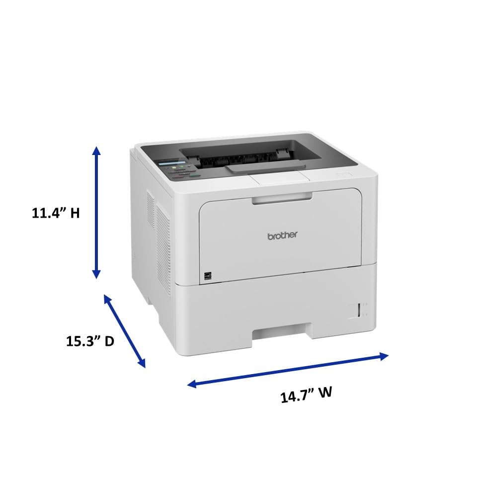 Brother HL-L6210DW Wireless Monochrome Laser Printer for Office | High-Speed Duplex Printing, Large 500-Sheet Paper Capacity | Ideal for Small Business & Home Office Document Printing